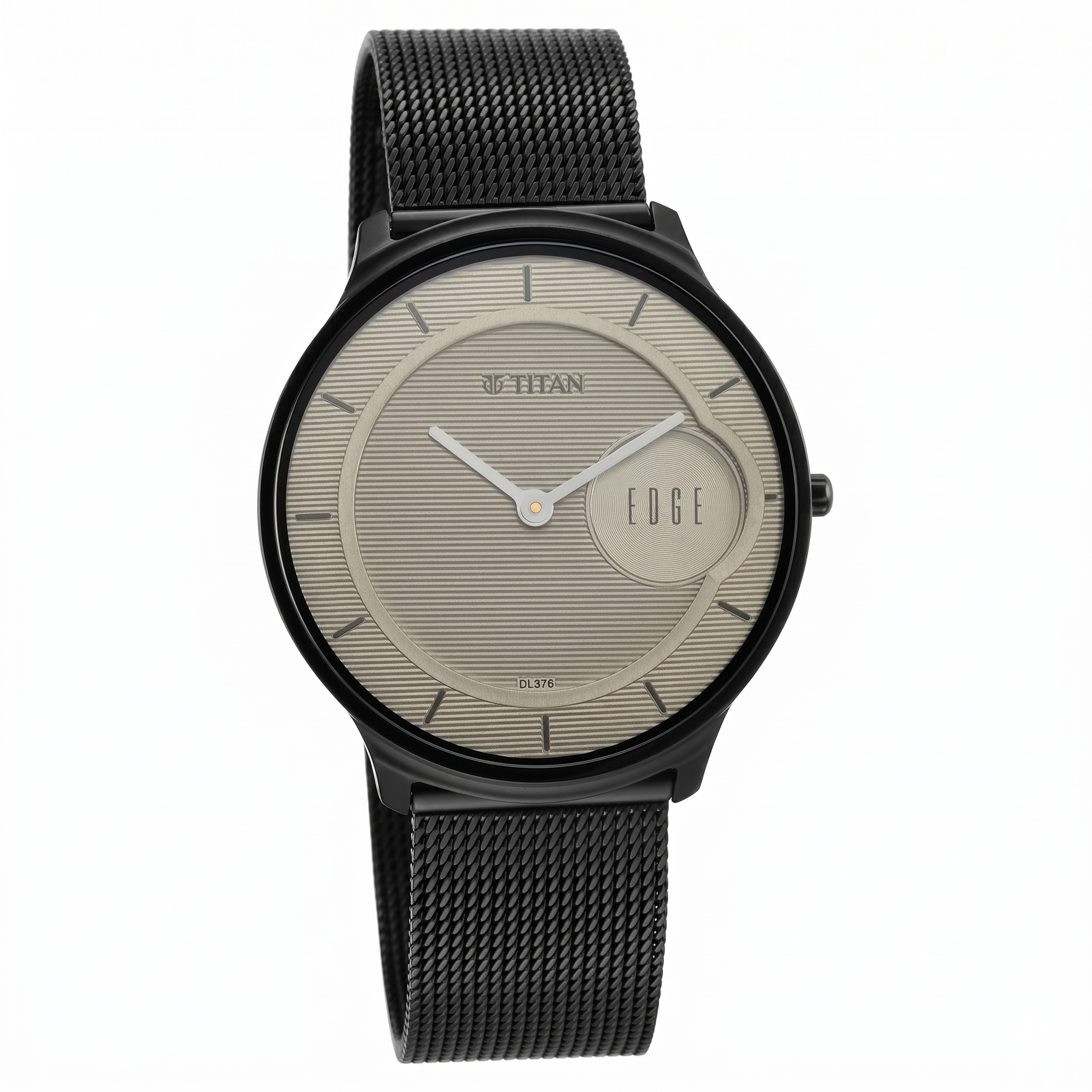 Titan 1843NM01 | Titan Edge Slim Leather Strap Beige Dial Analog Watch for Men