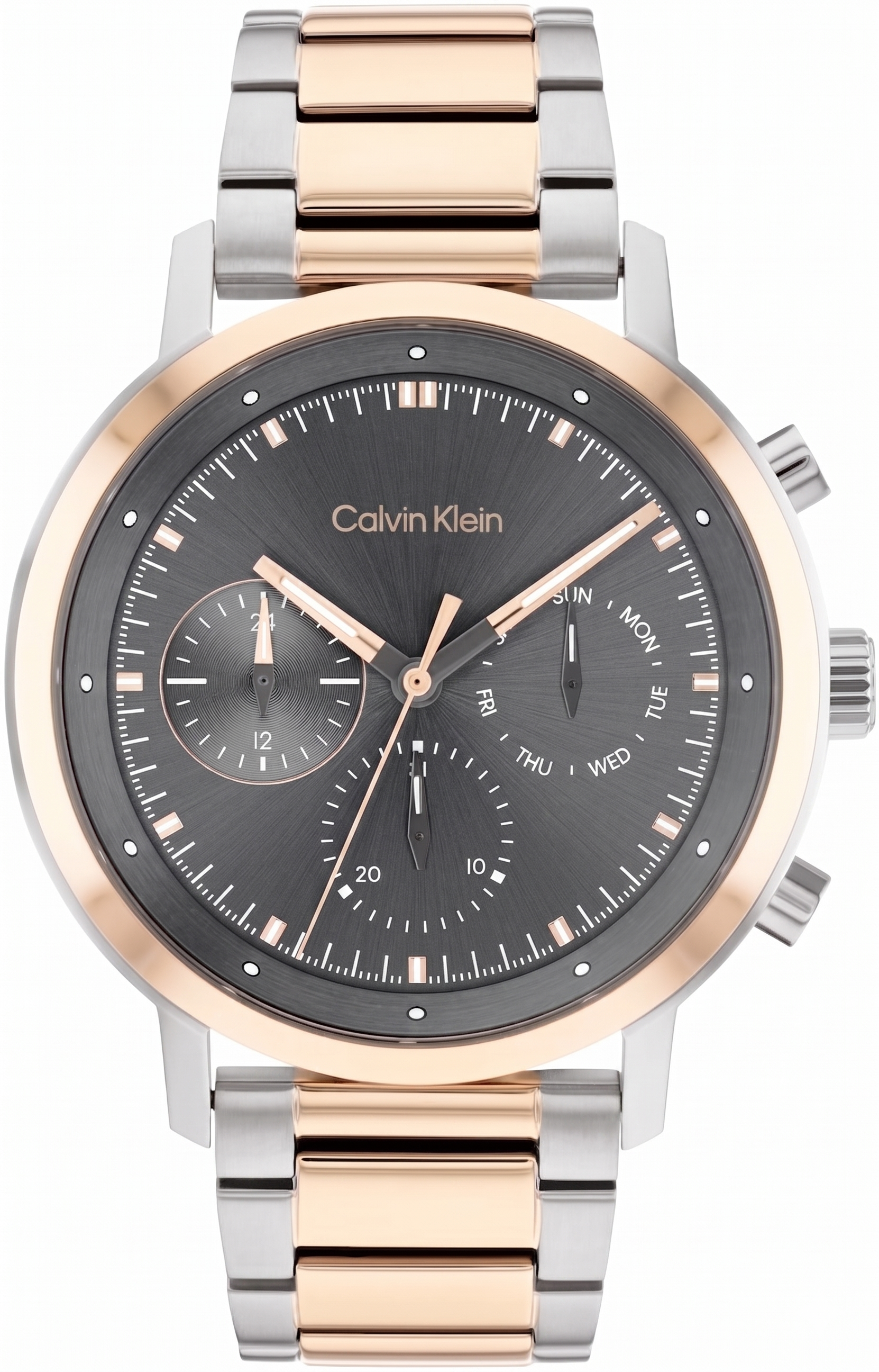 Calvin Klein 25200064 | Gauge Men Quartz Grey Dial Chronograph Stainless Steel Watch
