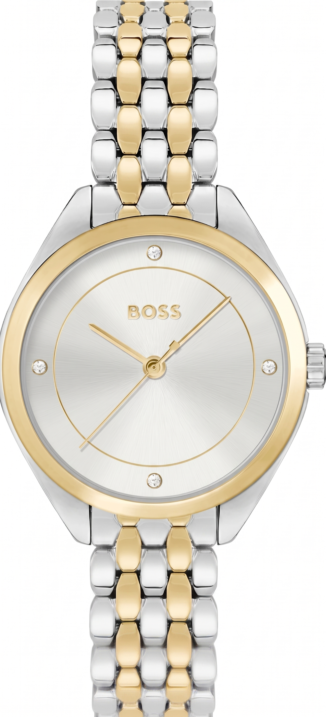 Boss 1502724 | Mae Women Quartz Silver Dial Analog Stainless Steel Watch.