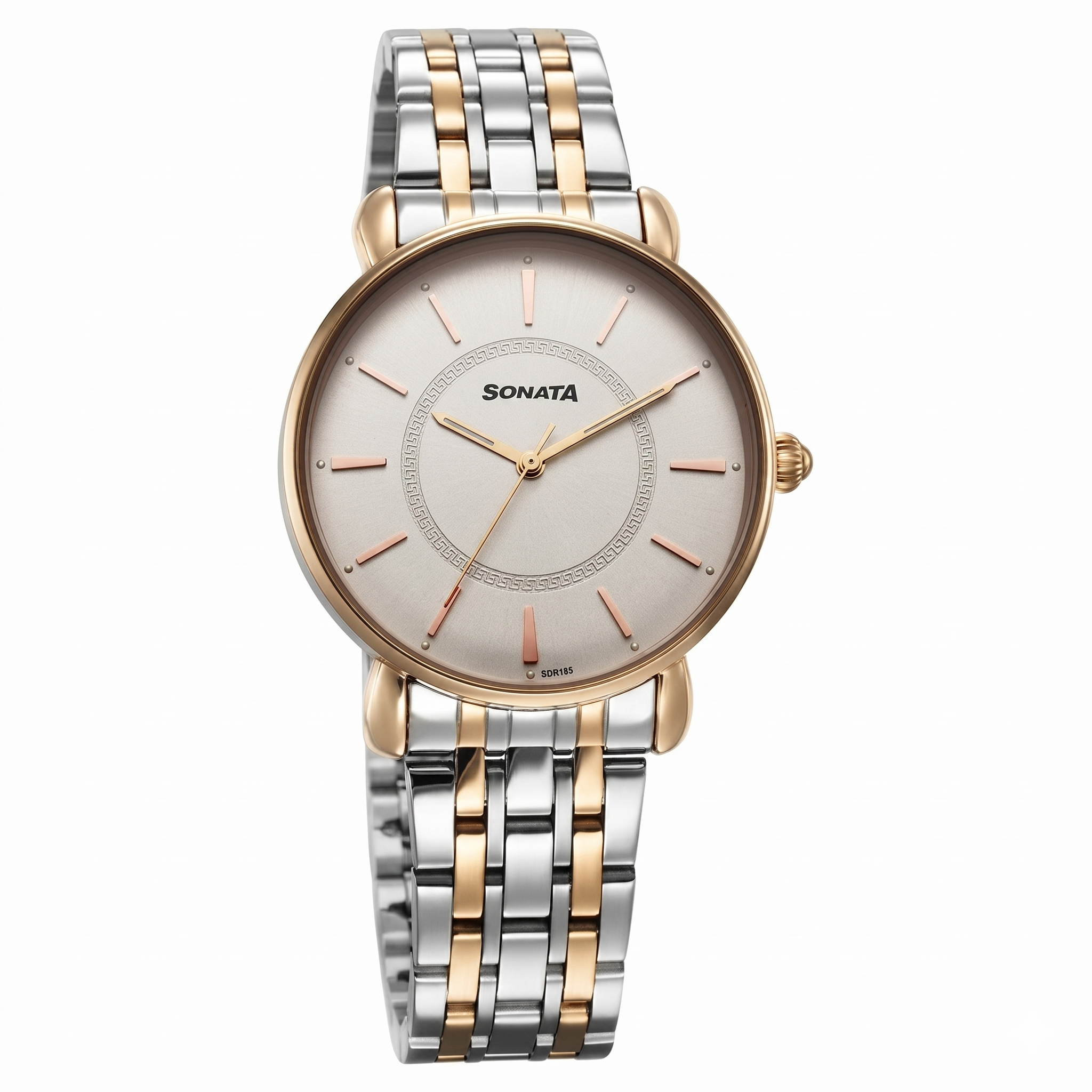 Sonata 87075KM01 | Sonata Wedding Quartz Analog Off White Dial Stainless Steel Strap Watch For Women