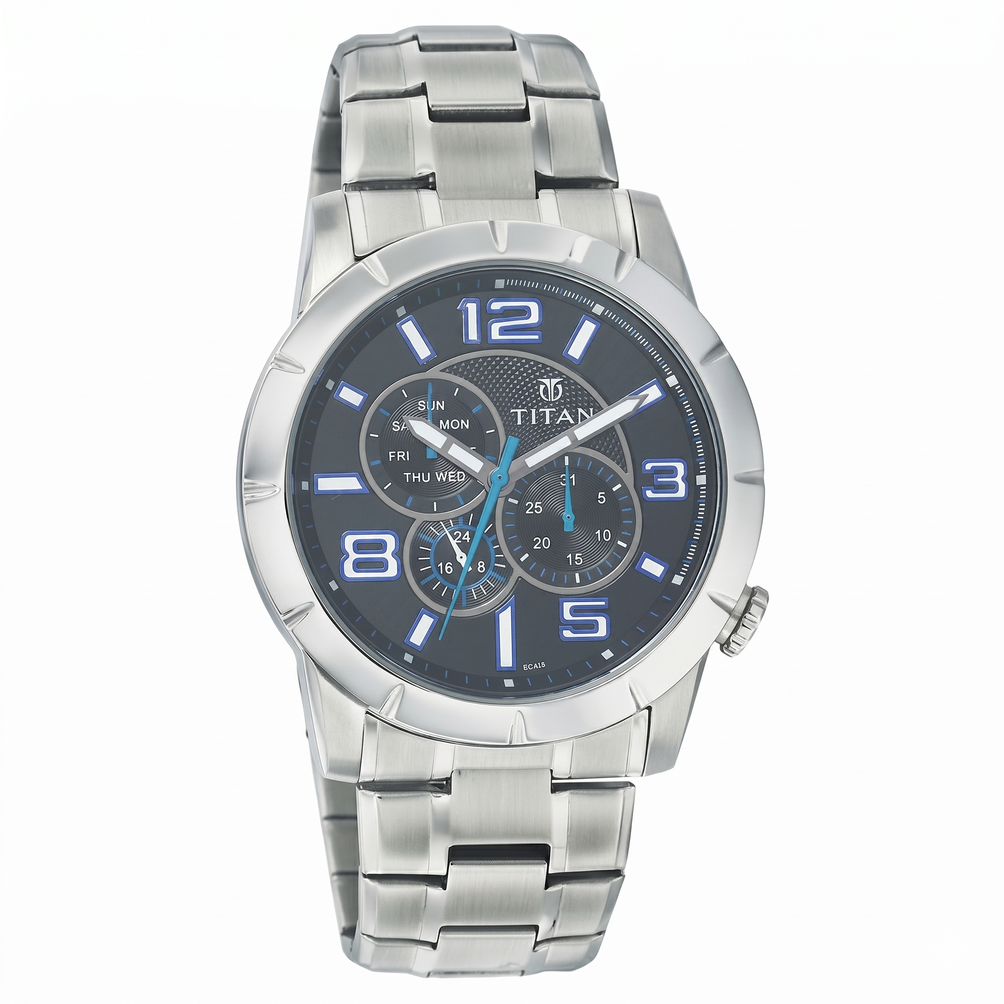 Titan 9448SM01J | Titan Quartz Multifunction Black Dial Watch for Men