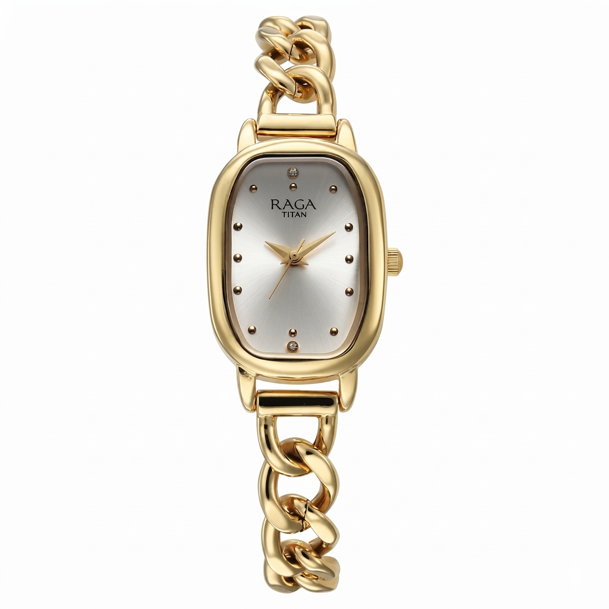 Titan 95309YM01 | Titan Raga Showstopper Quartz Analog Silver Dial Metal Strap Watch For Women