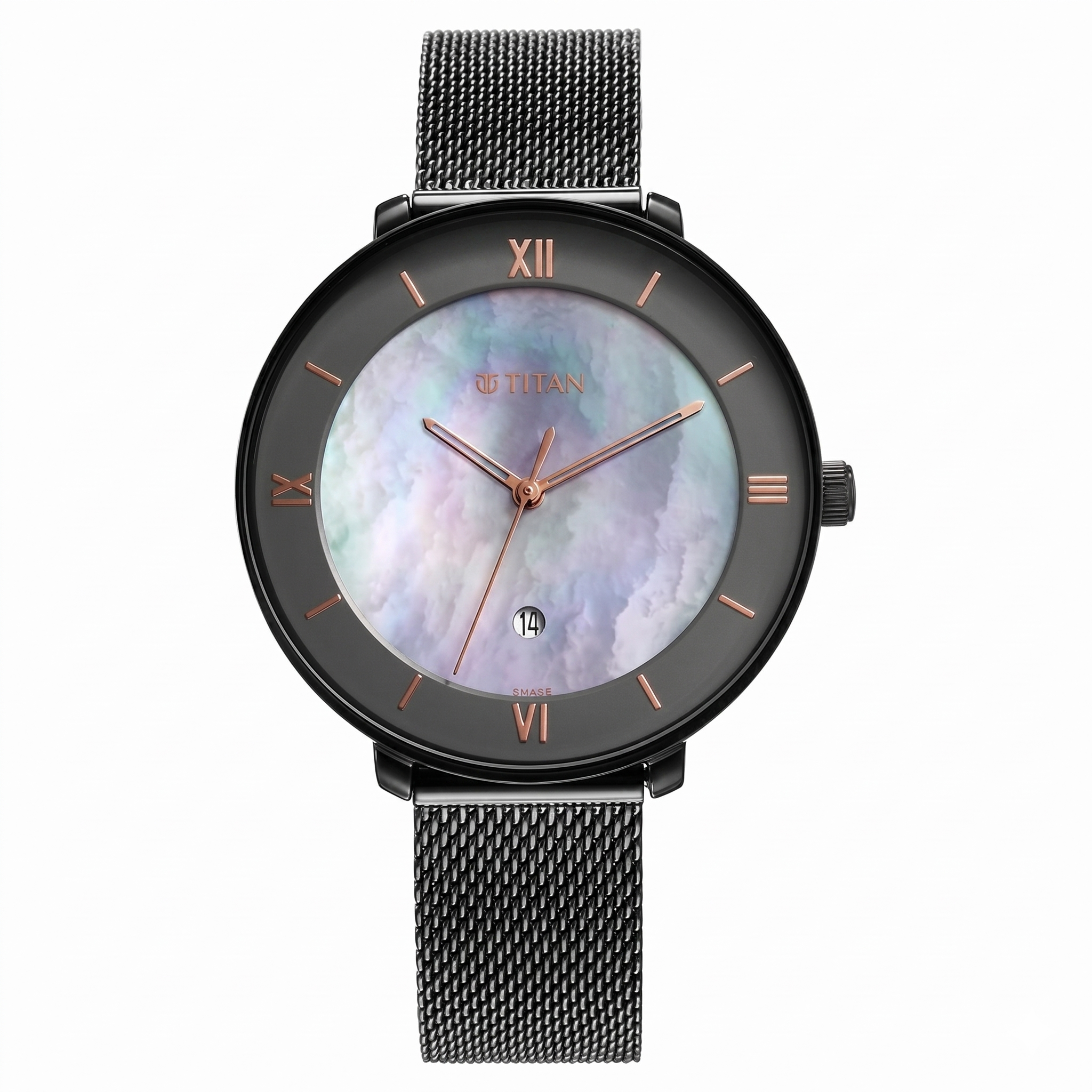 Titan 2651QM04 | Titan Workwear Mother Of Pearl Dial Stainless Steel Strap Watch for Women