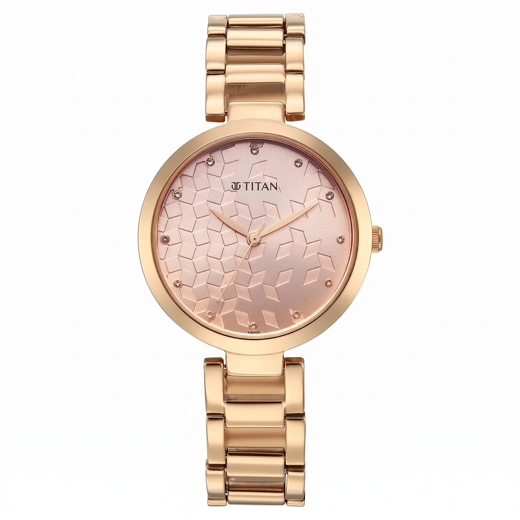 Titan 2480WM08 | Titan Purple Superheads Quartz Analog Rose Gold Dial Rose Gold Stainless Steel Strap Watch For Women