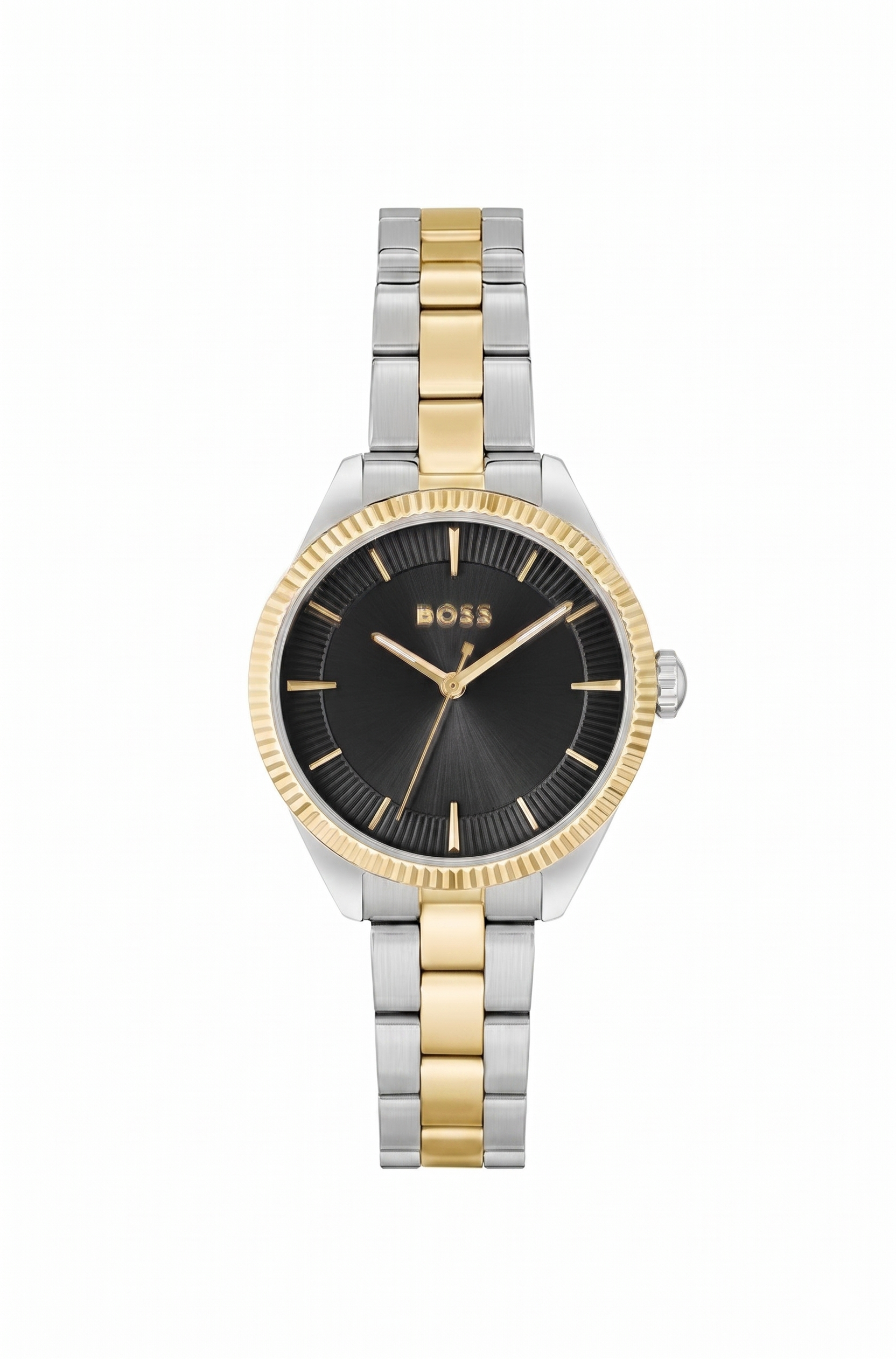 Boss 1502730 | Sage Women Quartz Black Dial Analog Stainless Steel Watch.