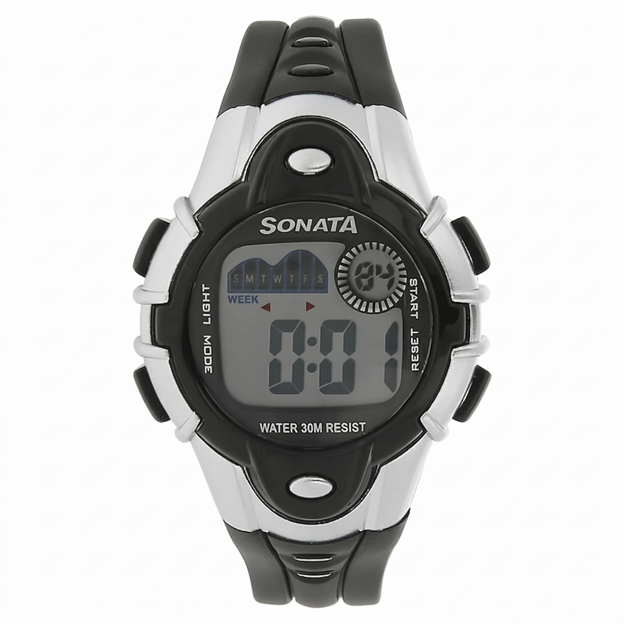 Sonata NL87012PP04 | SF Digital Grey Dial Plastic Strap Unisex Watch