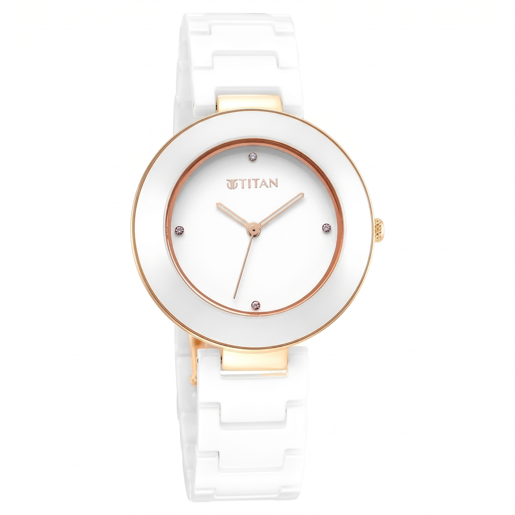 Titan 95189KC01 | Titan Purple Ceramics White Dial Analog Ceramic Strap watch for Women