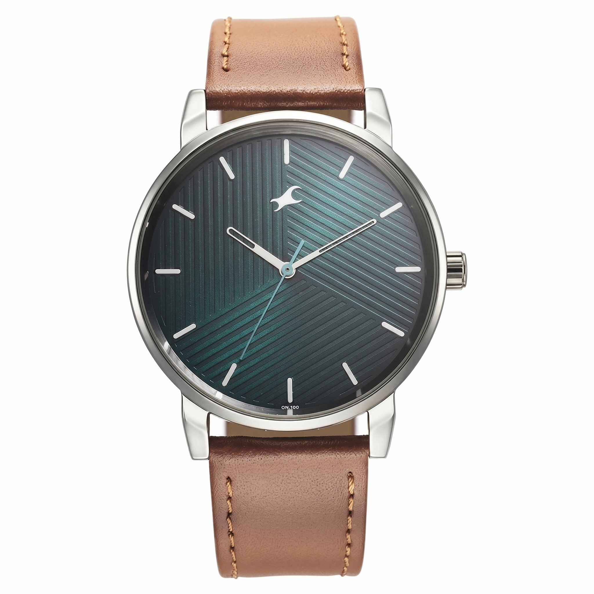 Fastrack 3278SL03 | Fastrack Stunners Green Dial Leather Strap Watch for Guys