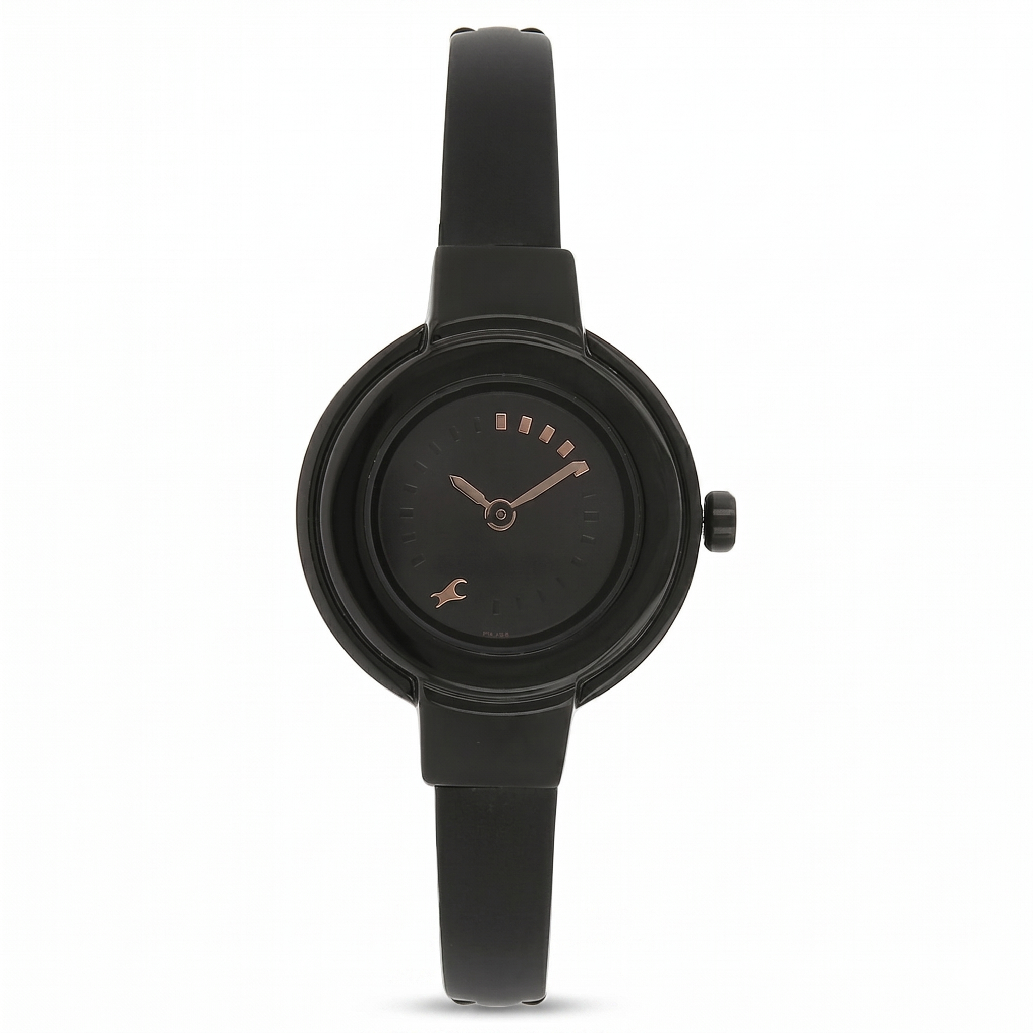 Fastrack NK6113NM01 | Fastrack Quartz Analog Black Dial Stainless Steel Strap Watch for Girls