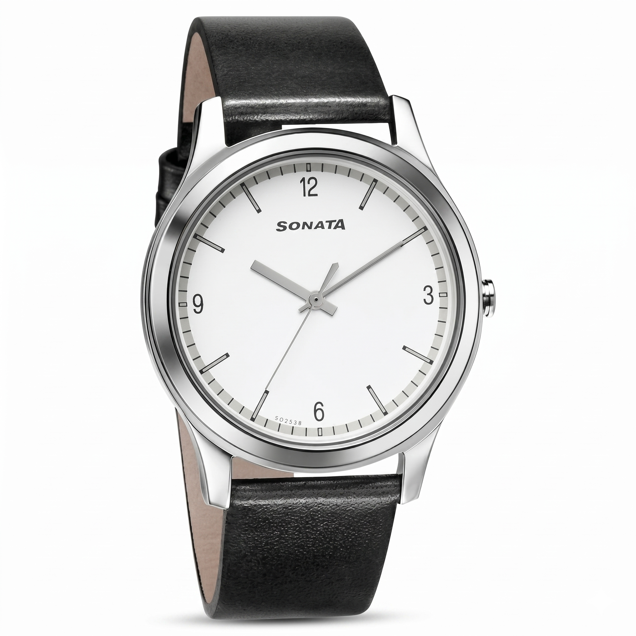 Sonata NP7135SL04 | Sonata Quartz Analog White Dial Leather Strap Watch for Men