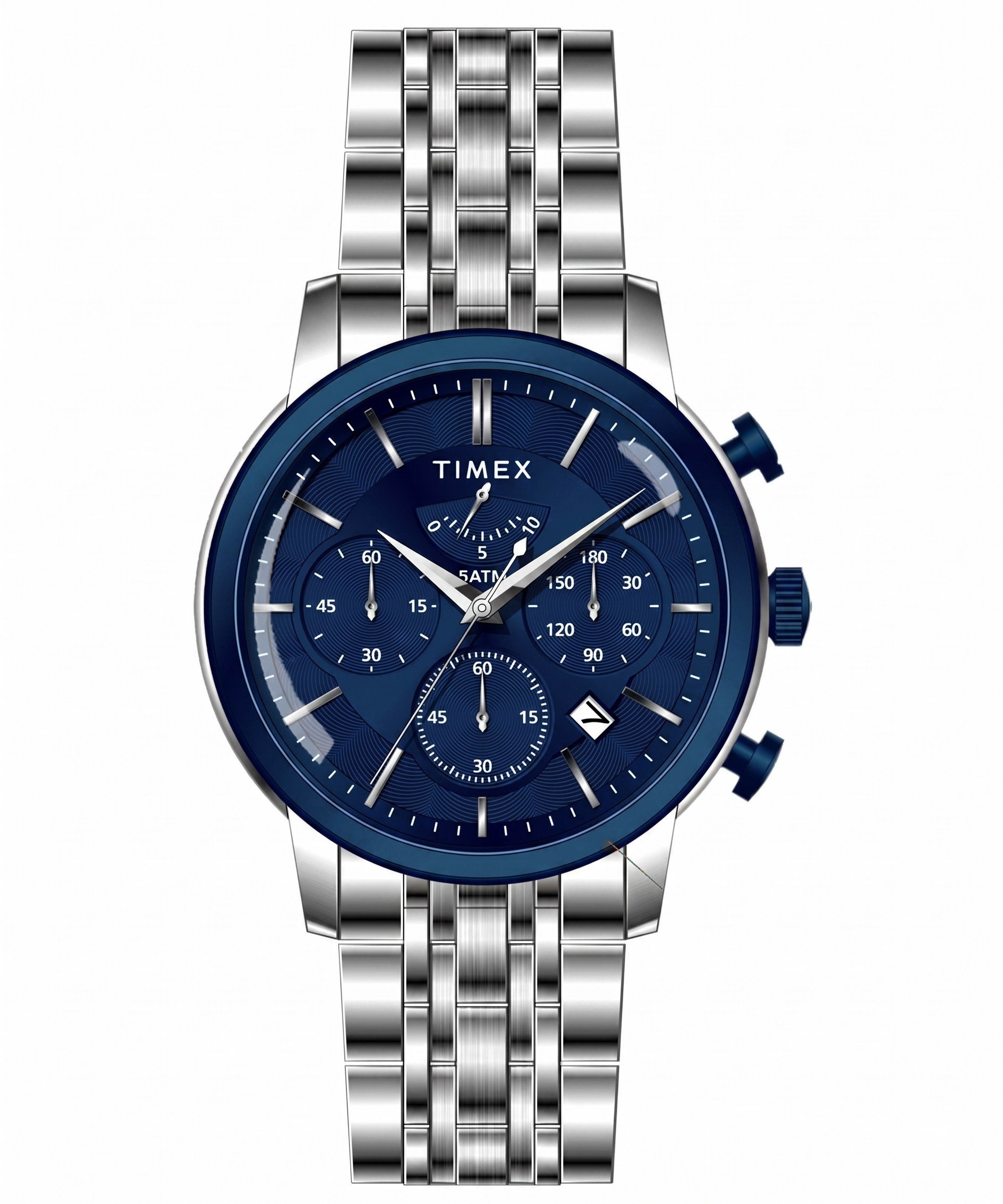 Timex TWEG15809 | Timex E Class Men's Blue Dial Round Case Chronograph Function Watch