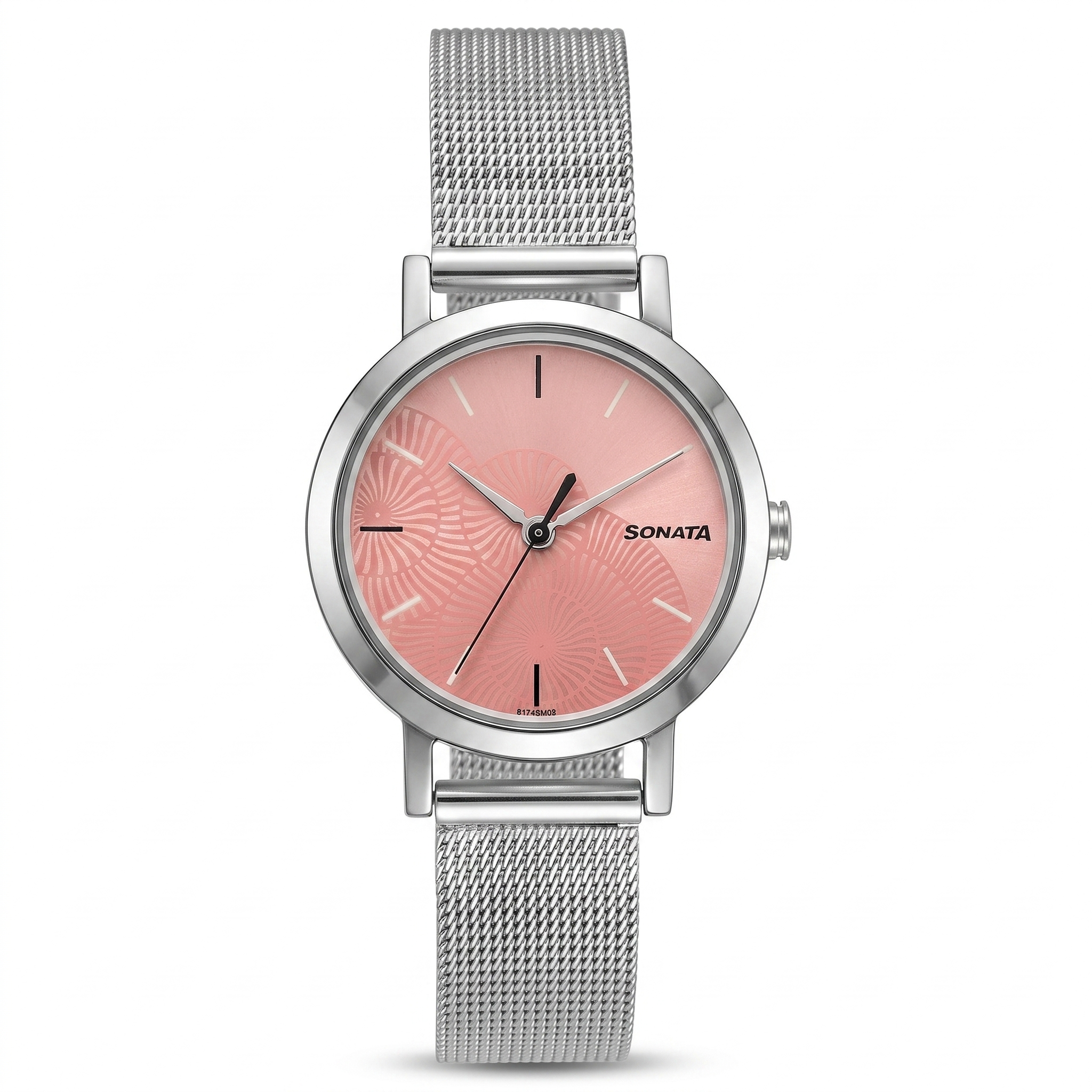 Sonata NS8174SM02 | Sonata Linnea Pink Dial Women Watch With Stainless Steel Strap
