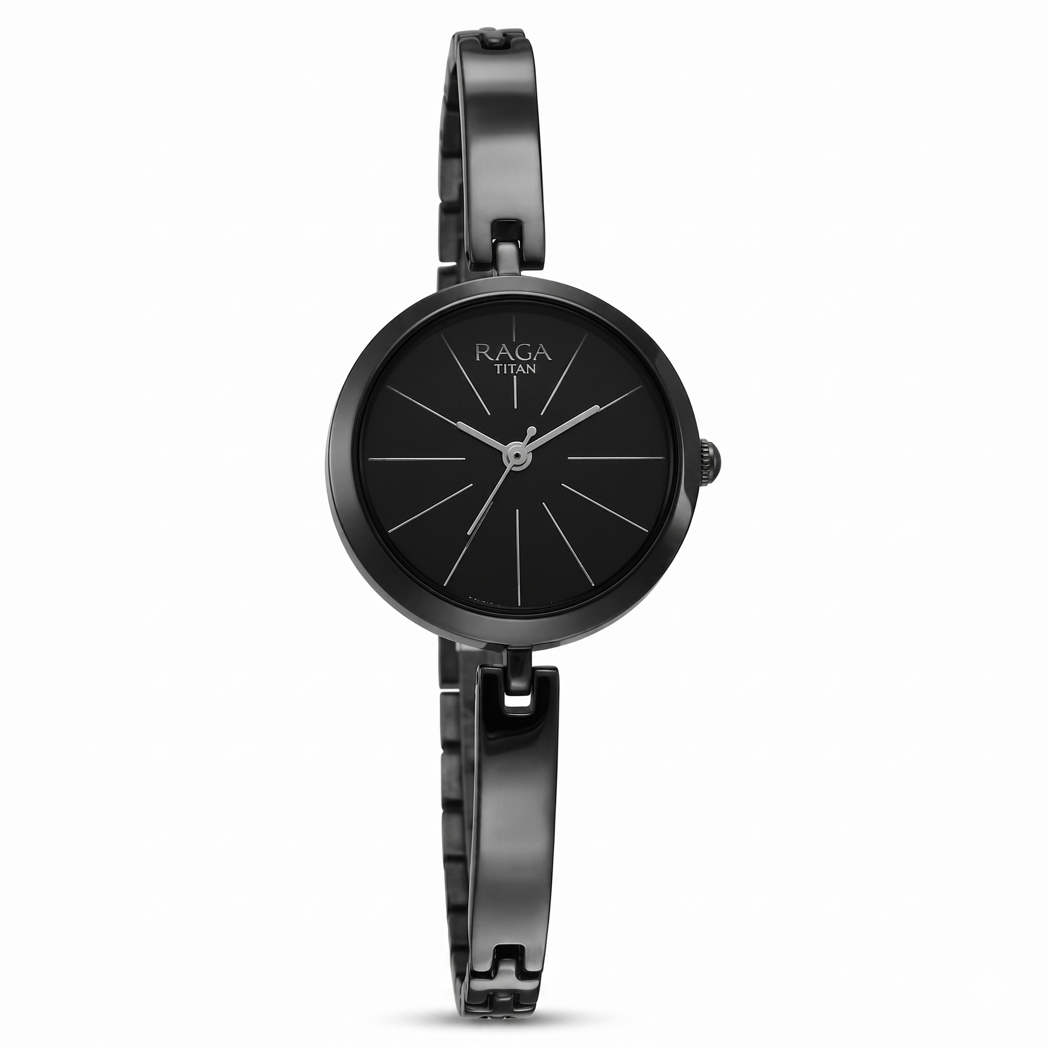 Titan 2606QM04 | Titan Raga Viva Quartz Analog Black Dial Grey Metal Strap Watch for Women