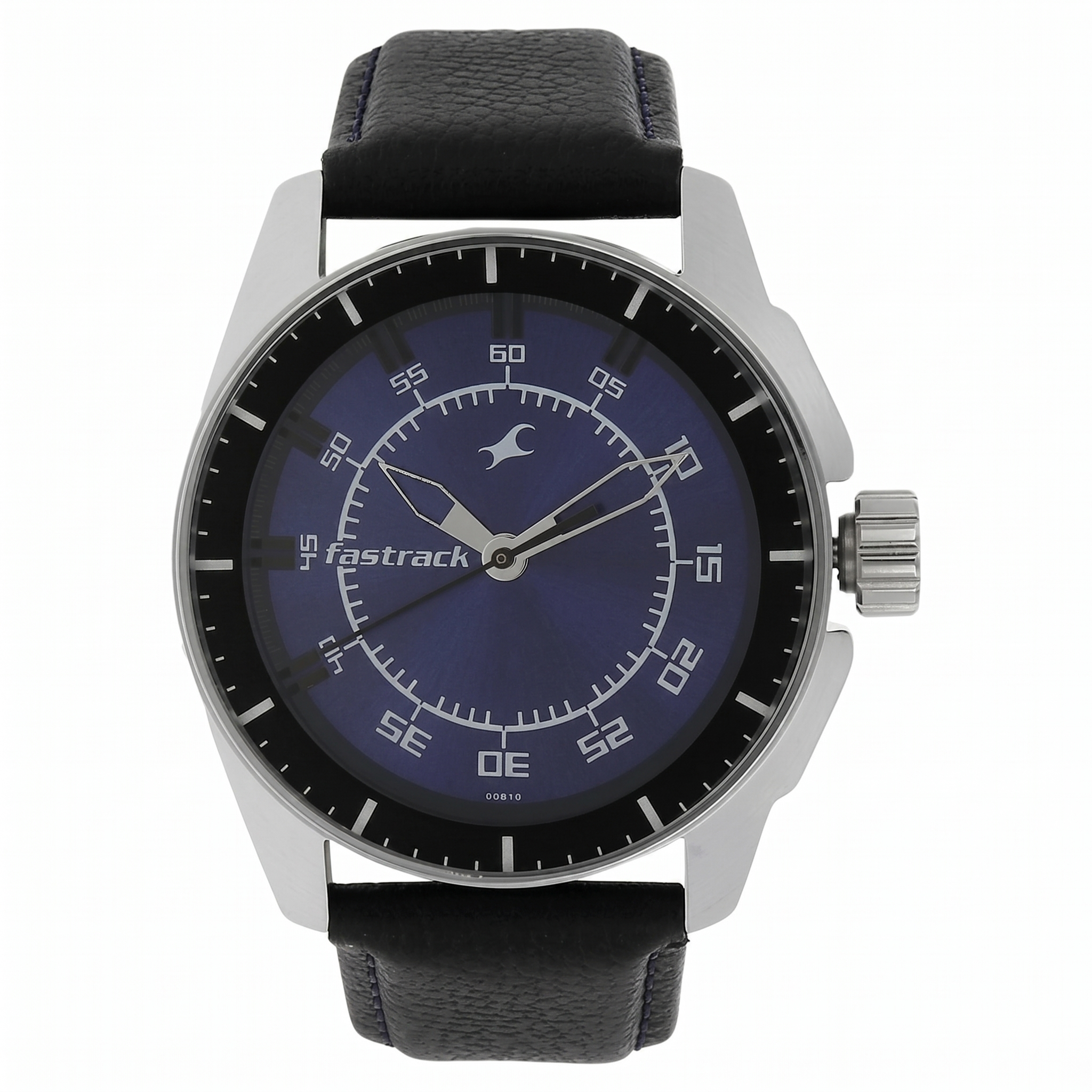 Fastrack NK3089SL01 | Fastrack Quartz Analog Purple Dial Leather Strap Watch for Guys