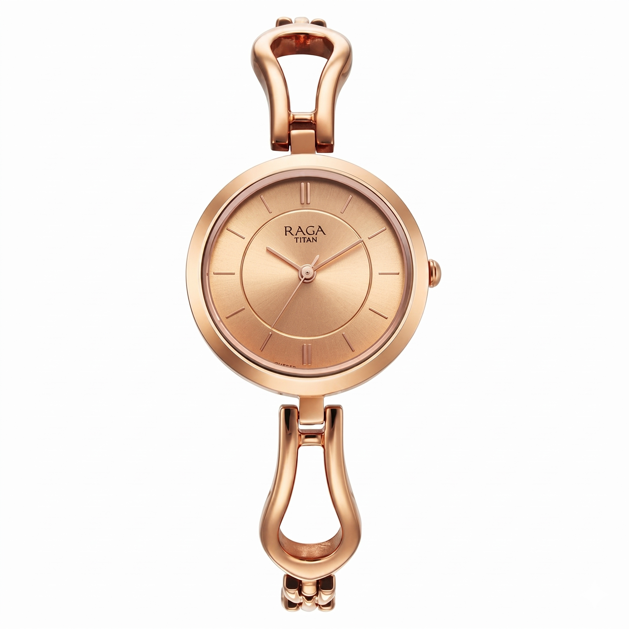 Titan 2727WM01 | Titan Raga Quartz Analog Rose Gold Dial Rose Gold Metal Strap Watch For Women