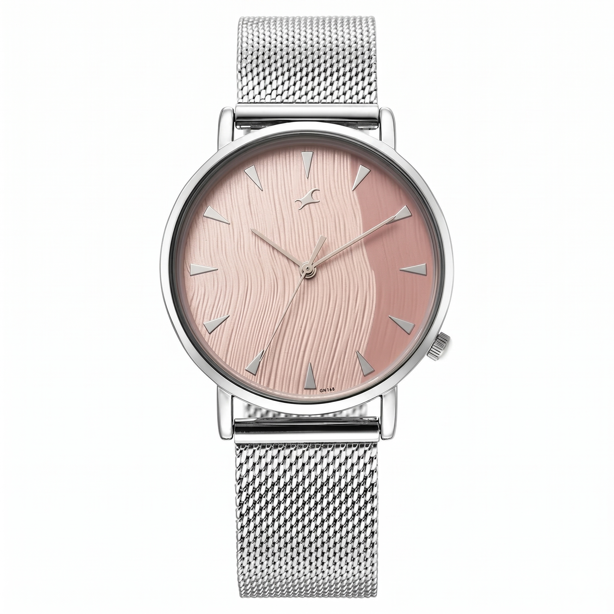 Fastrack 68044SM02 | Fastrack Stunners X Quartz Analog Pink Dial Stainless Steel Strap Watch For Girls