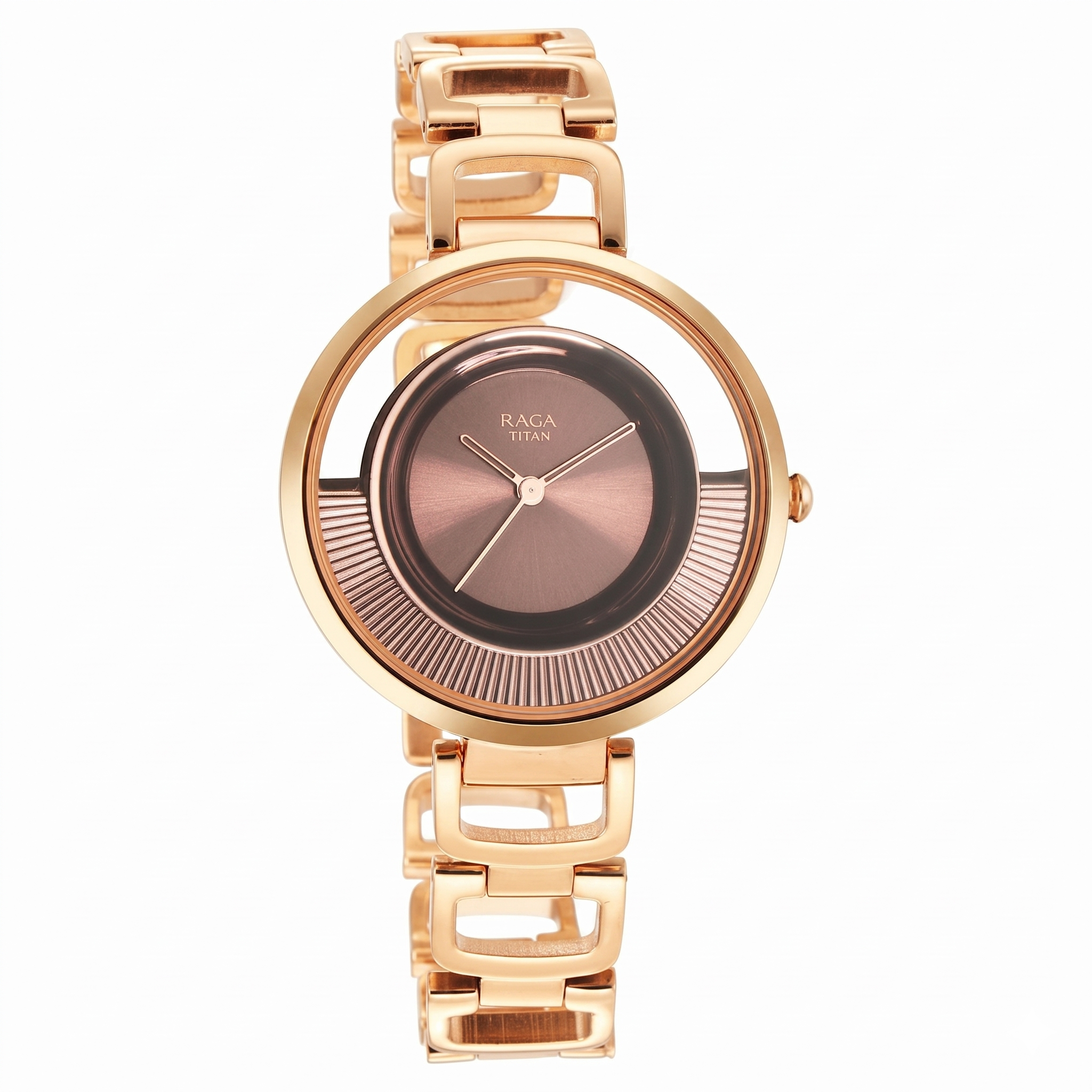 Titan 95140KM01 | Titan Raga Moments of Joy Brown Dial Analog Metal Strap Watch for Women