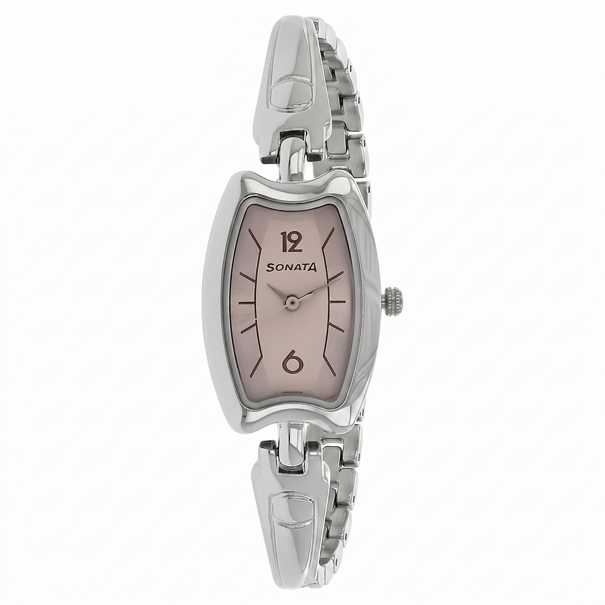 Sonata 8116SM02 | Sonata Elite Pink Dial Women Watch With Metal Strap