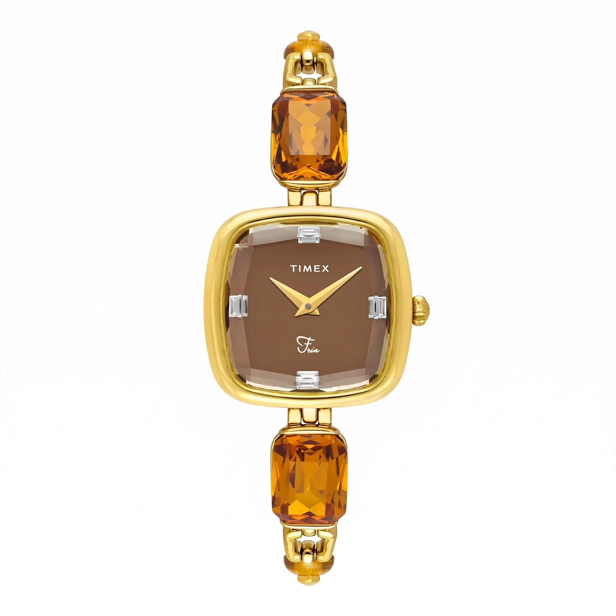 Timex TWEL21200 | TIMEX Fria Brown Square Dial Analog Women's Watch