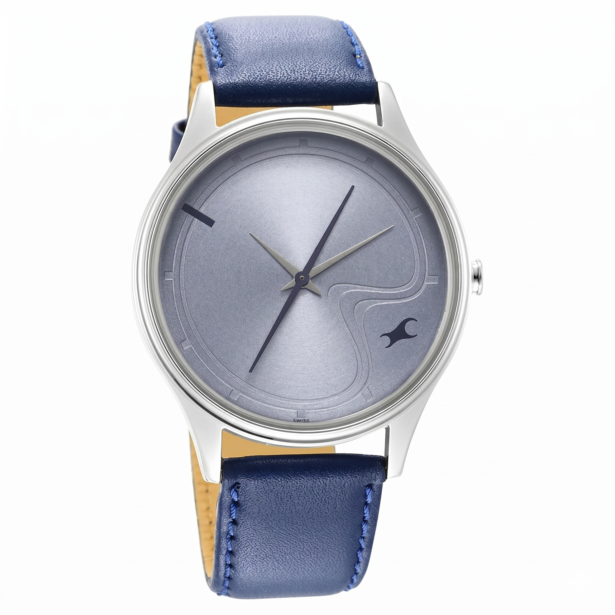 Fastrack NR3290SL01 | Fastrack Stunners Quartz Analog Blue Dial Leather Strap Watch for Guys