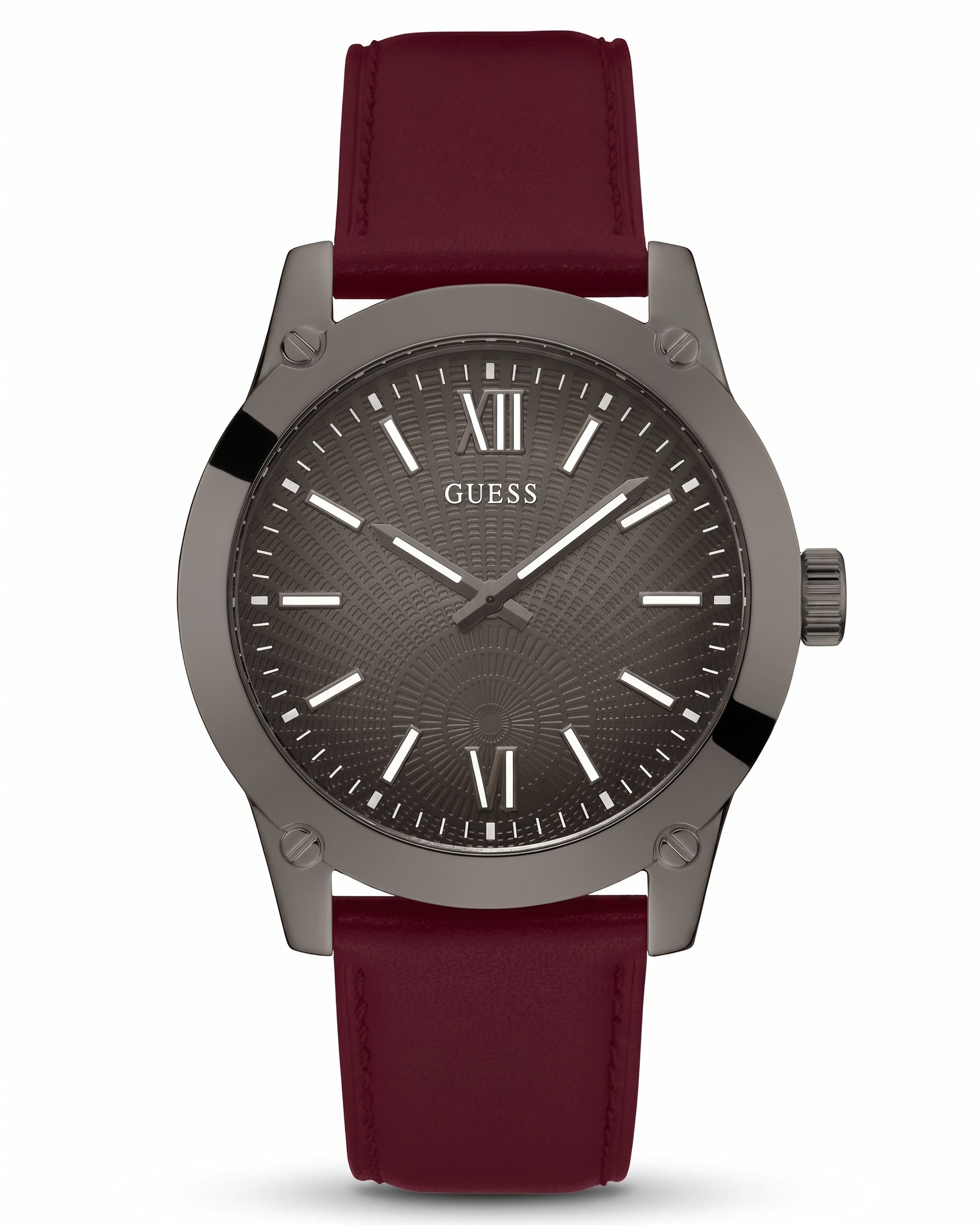 Guess GW0628G4 | Crescent Men Quartz Grey Dial Analog Leather Watch