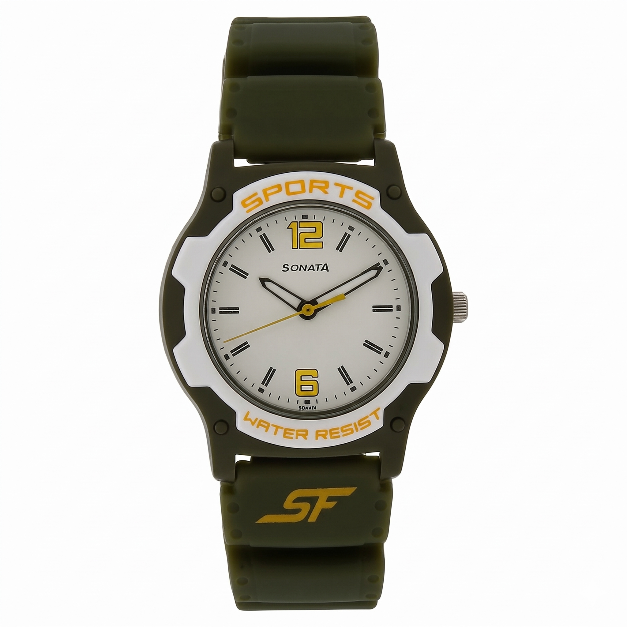 Sonata 7921PP15 | SF Quartz Analog White Dial Plastic Strap Watch for Men