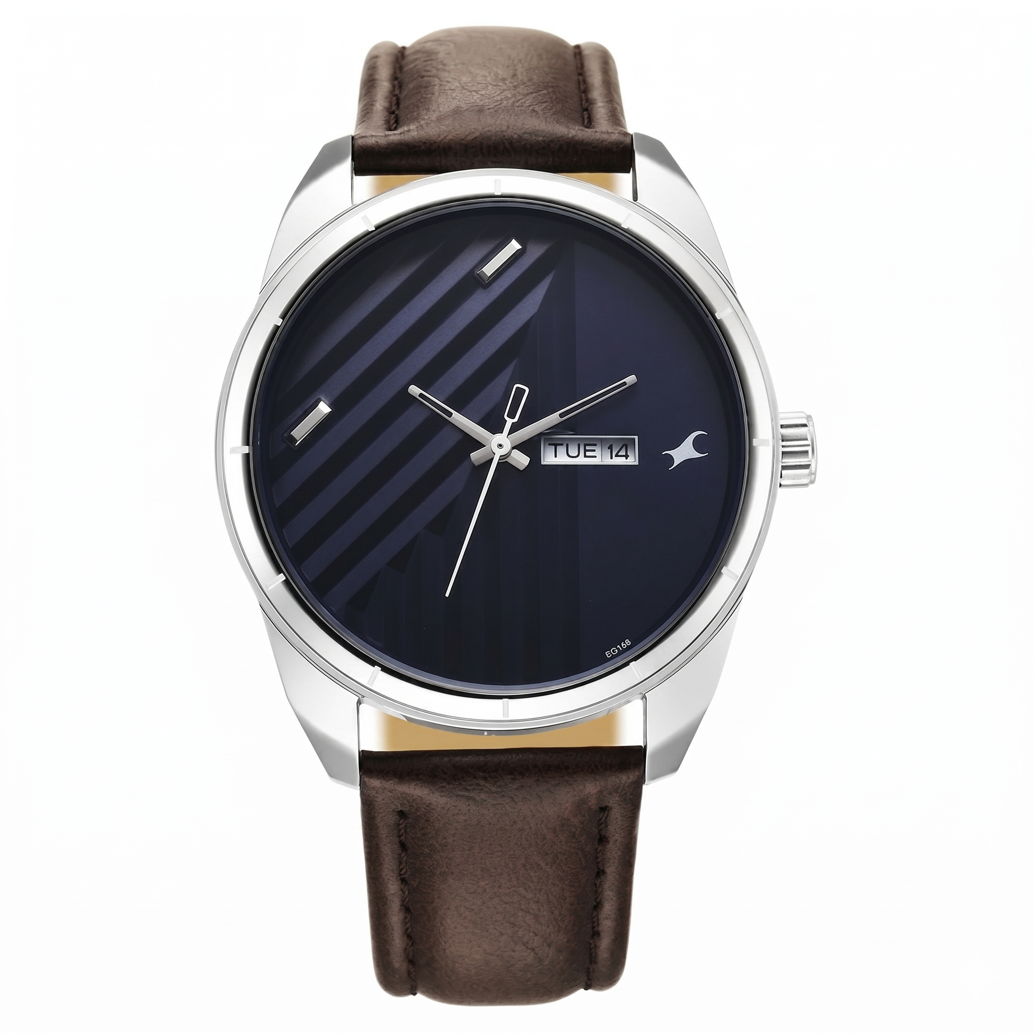 Fastrack 3313SL01 | Fastrack Fleek Quartz Analog with Day and Date Blue Dial Leather Strap Watch For Guys