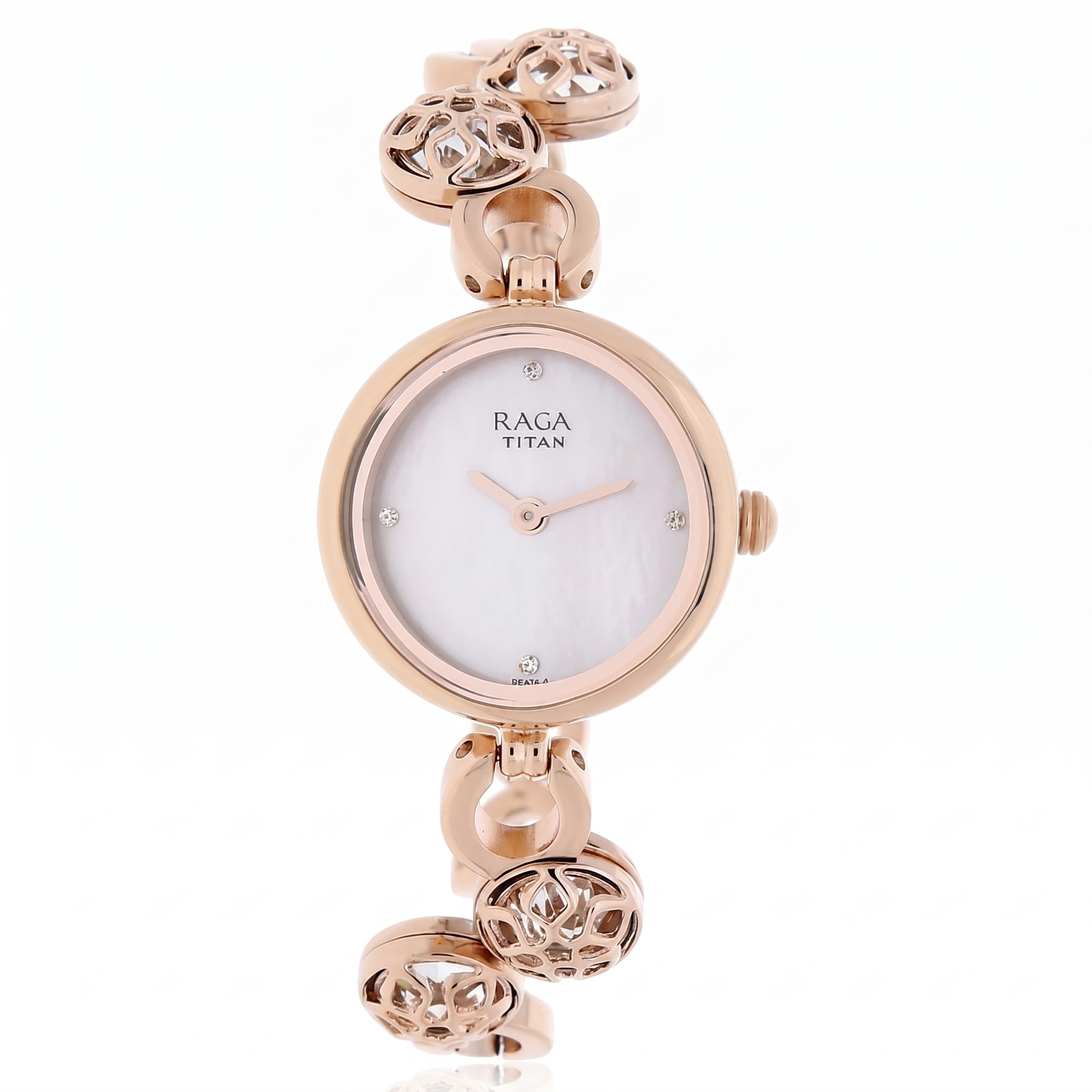 Titan 311WM04 | Titan Raga Moonlight Mother of Pearl Dial Women Watch With Metal Strap