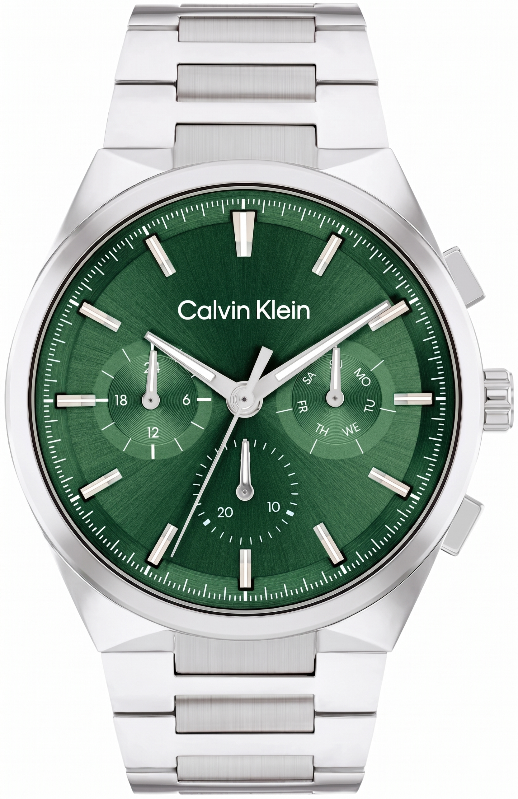 Calvin Kelin 25200441 | Distinguish Men Quartz Green Dial Multi-Function Stainless Steel Watch