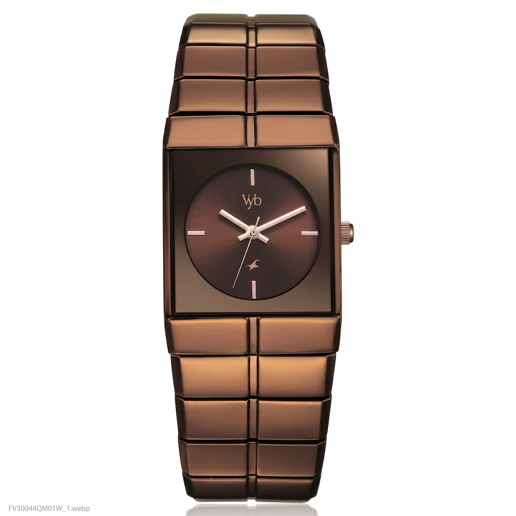 Fastrack FV30044QM01 | Vyb Nova By Fastrack Quartz Analog Brown Dial Brown Metal Strap Watch For Guys