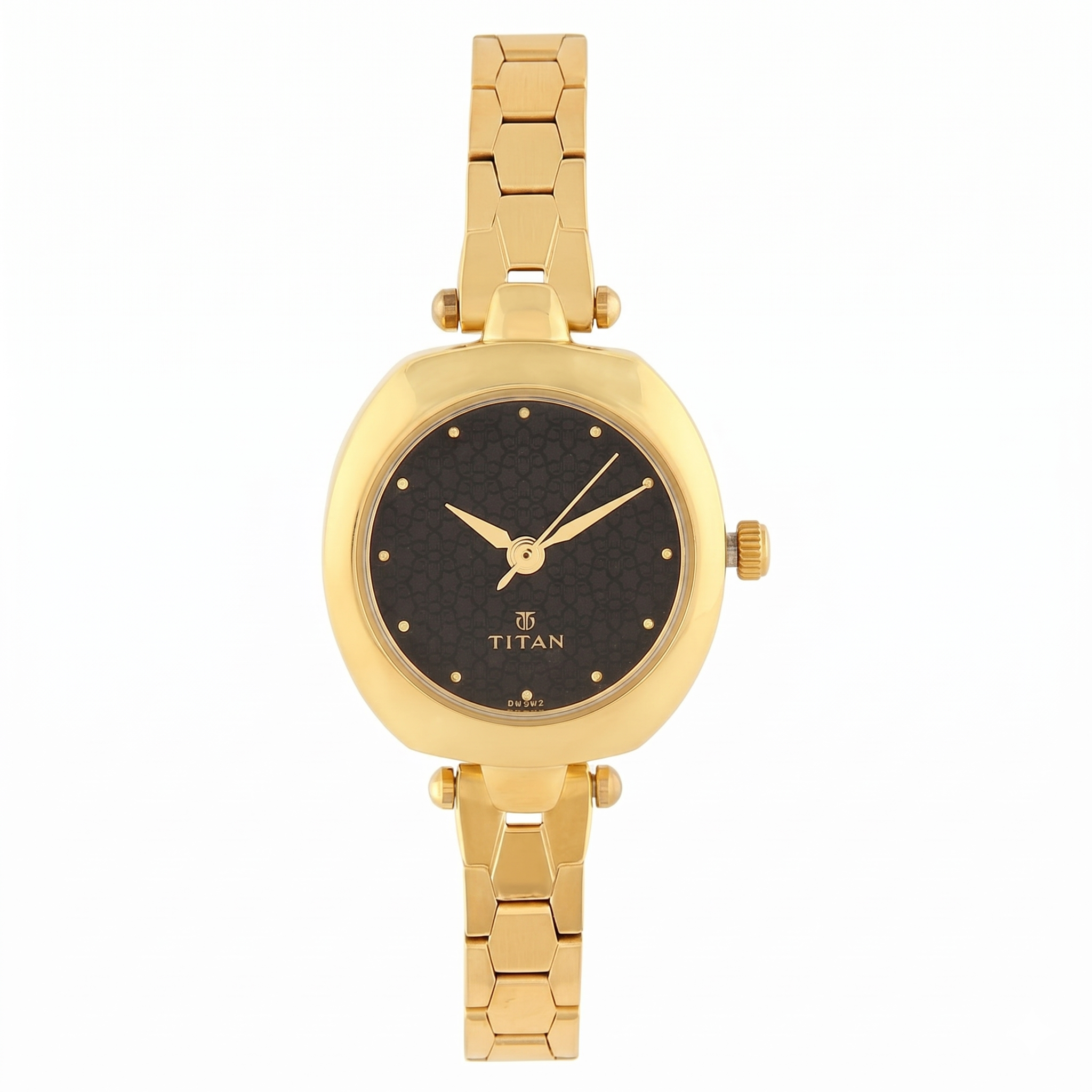 Titan 2520YM02 | Titan Quartz Analog Black Dial Stainless Steel Strap Watch for Women