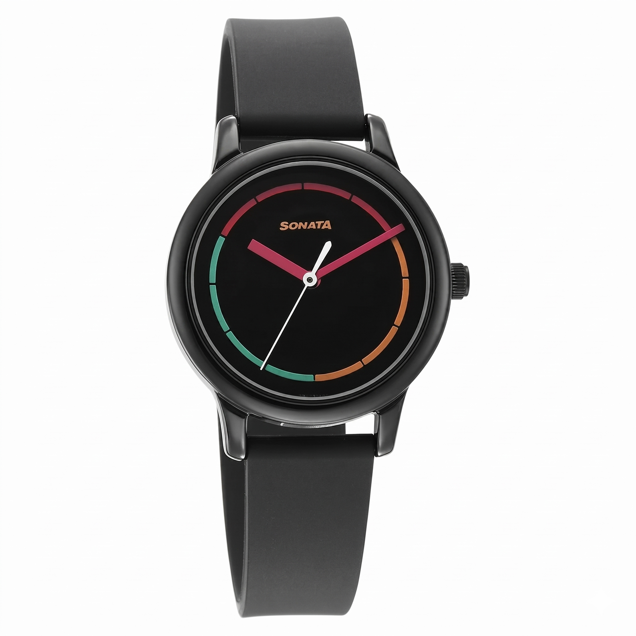 Sonata 8178NP01 | Sonata Splash Black Dial Women Watch With Plastic Strap