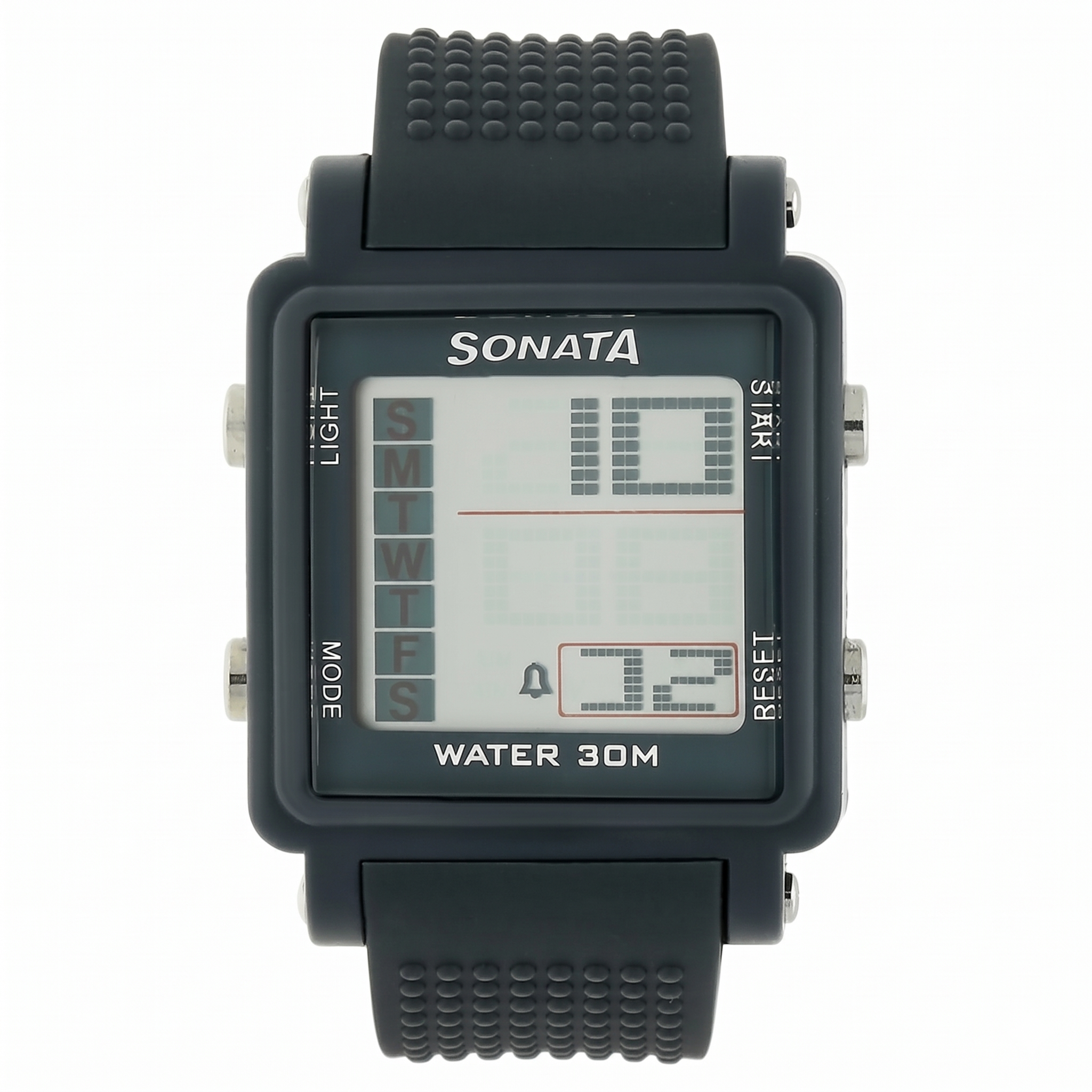 Sonata NR77043PP02 | SF Digital Dial Grey Plastic Strap Watch for Men