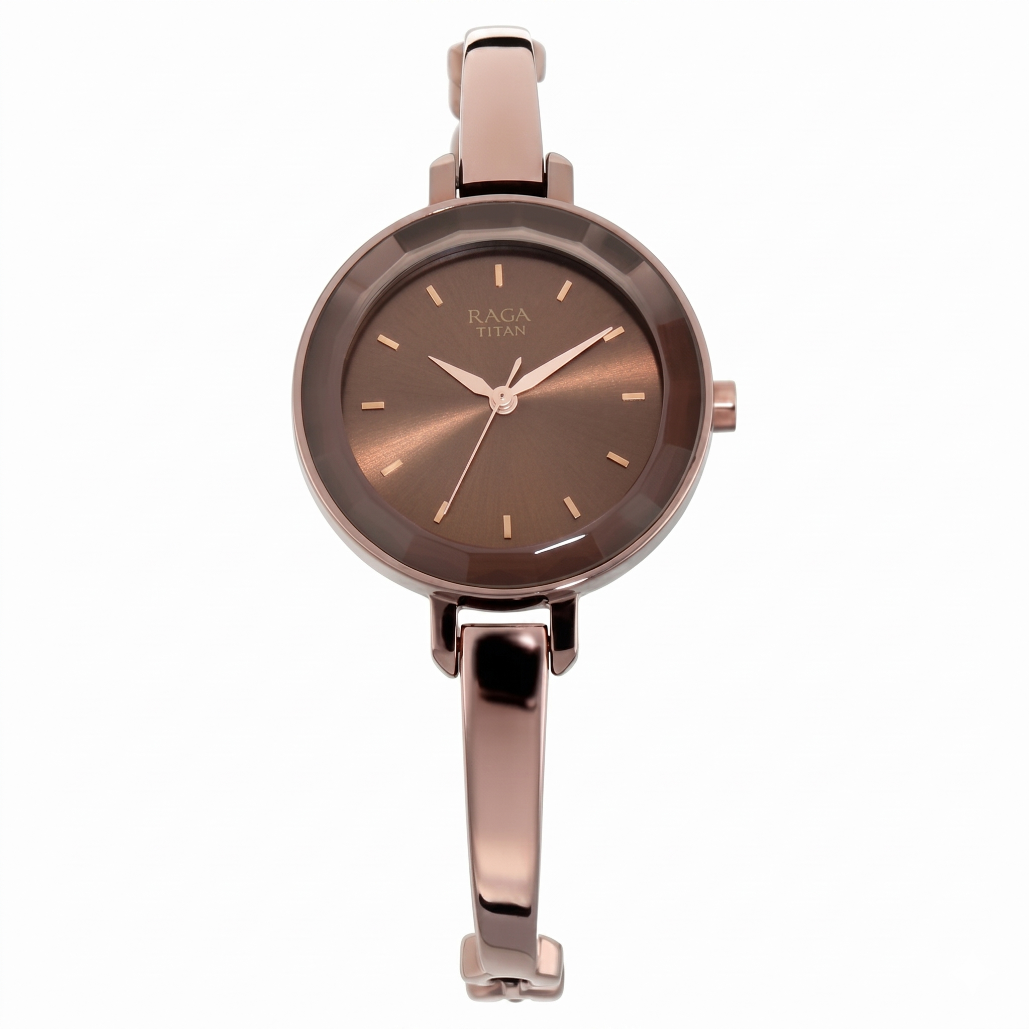 Titan 2575QM02 | Titan Quartz Analog Brown Dial Metal Strap Watch for Women