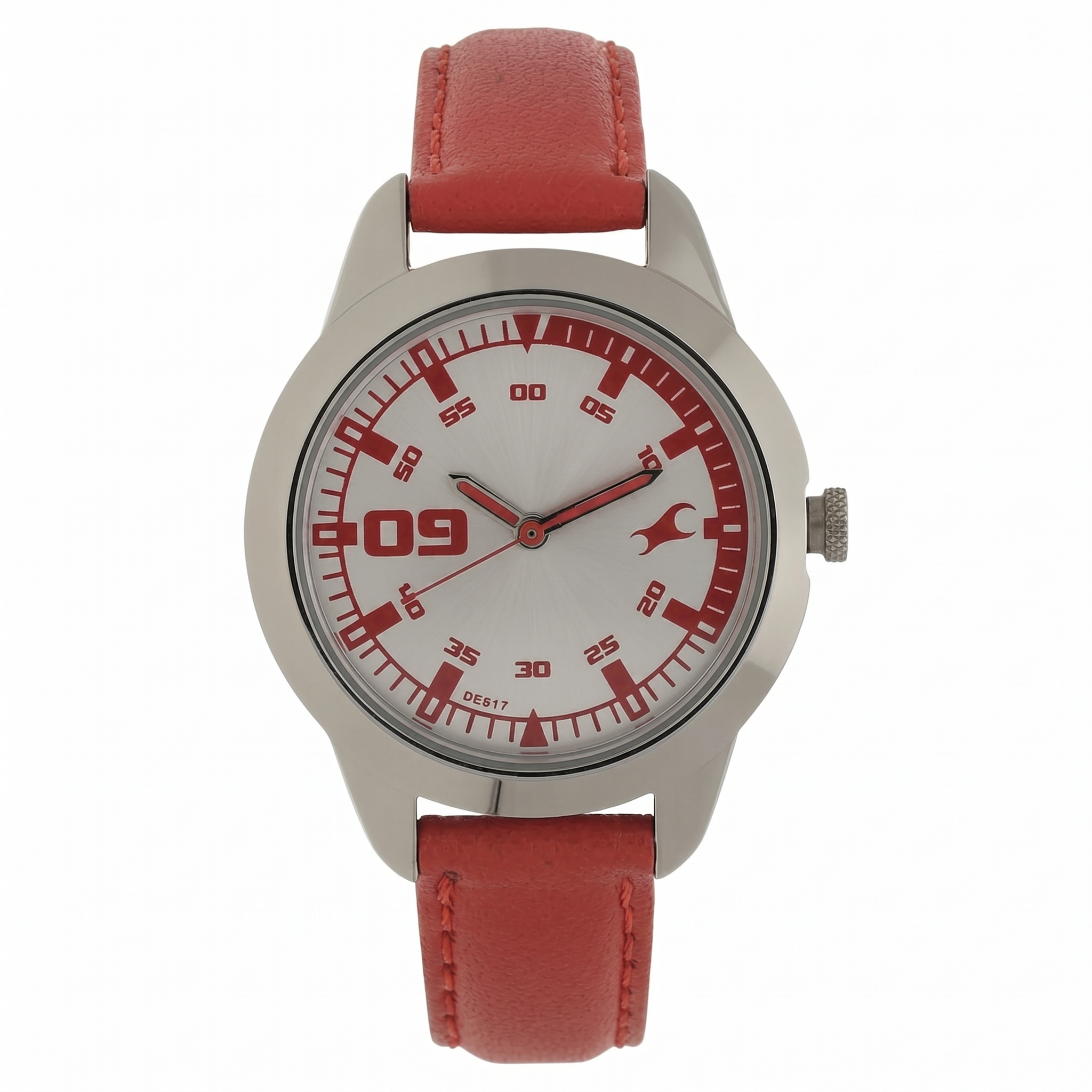 Fastrack 6129SL01 | Fastrack Quartz Analog Silver Dial Leather Strap Watch for Girls