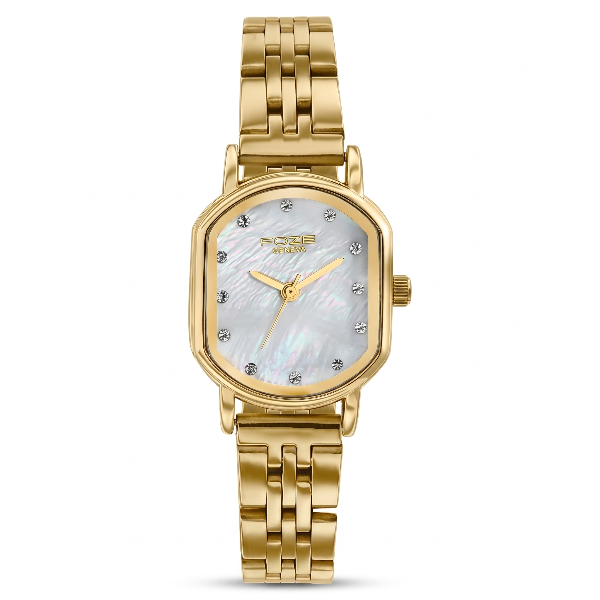 Sonata SP80161YM01 | Poze By Sonata Quartz Analog White Mother of Pearl Dial Golden Stainless Steel Strap Watch For Women