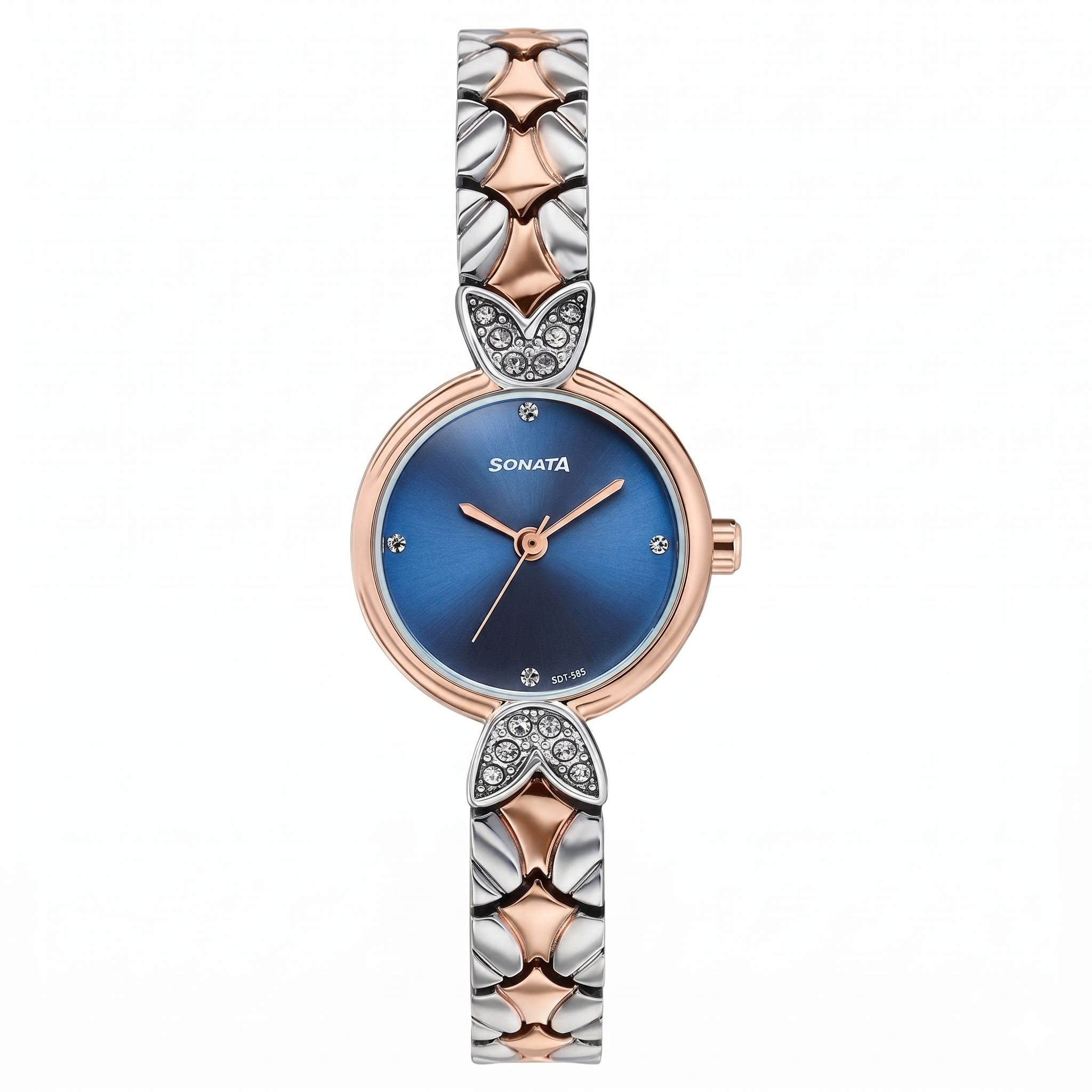Sonata 87124KM02 | Women's Vintage style blue Blue dial Bracelet Watch