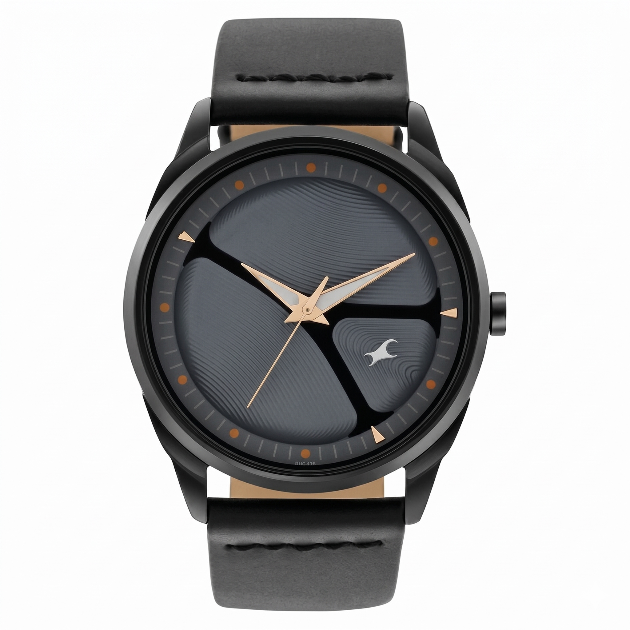 Fastrack 3273NL04 | Fastrack MetaWe Quartz Analog Grey Dial Leather Strap Watch For Guys