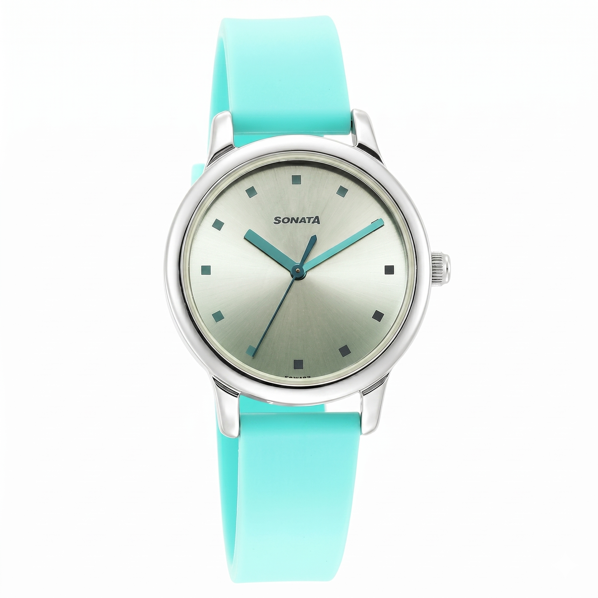 Sonata NS8178SP01 | Sonata Splash Green Dial Women Watch With Plastic Strap