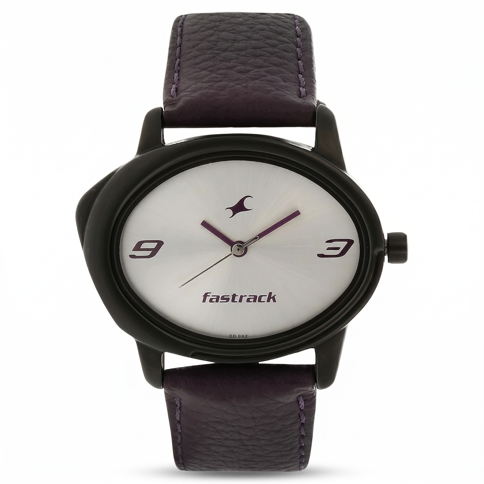 Fastrack NK6098NL01 | Fastrack Quartz Analog Silver Dial Leather Strap Watch for Girls