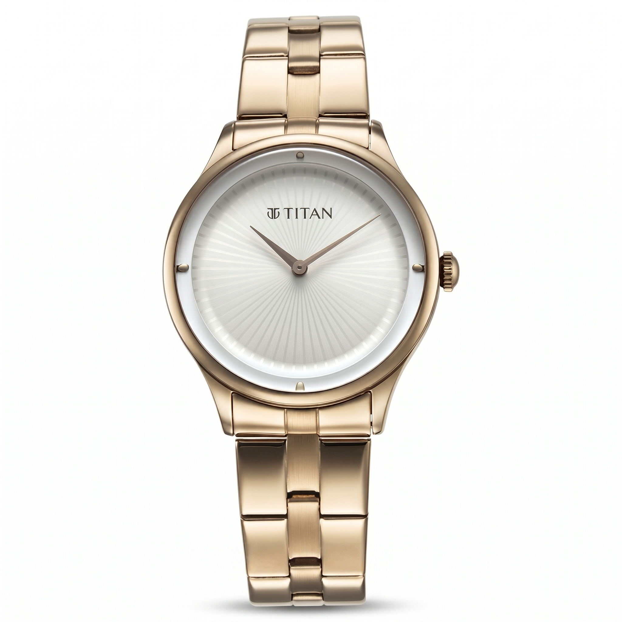 Titan 95185WM01 | Titan Workwear Quartz Analog White Dial Stainless Steel Strap Watch for Women