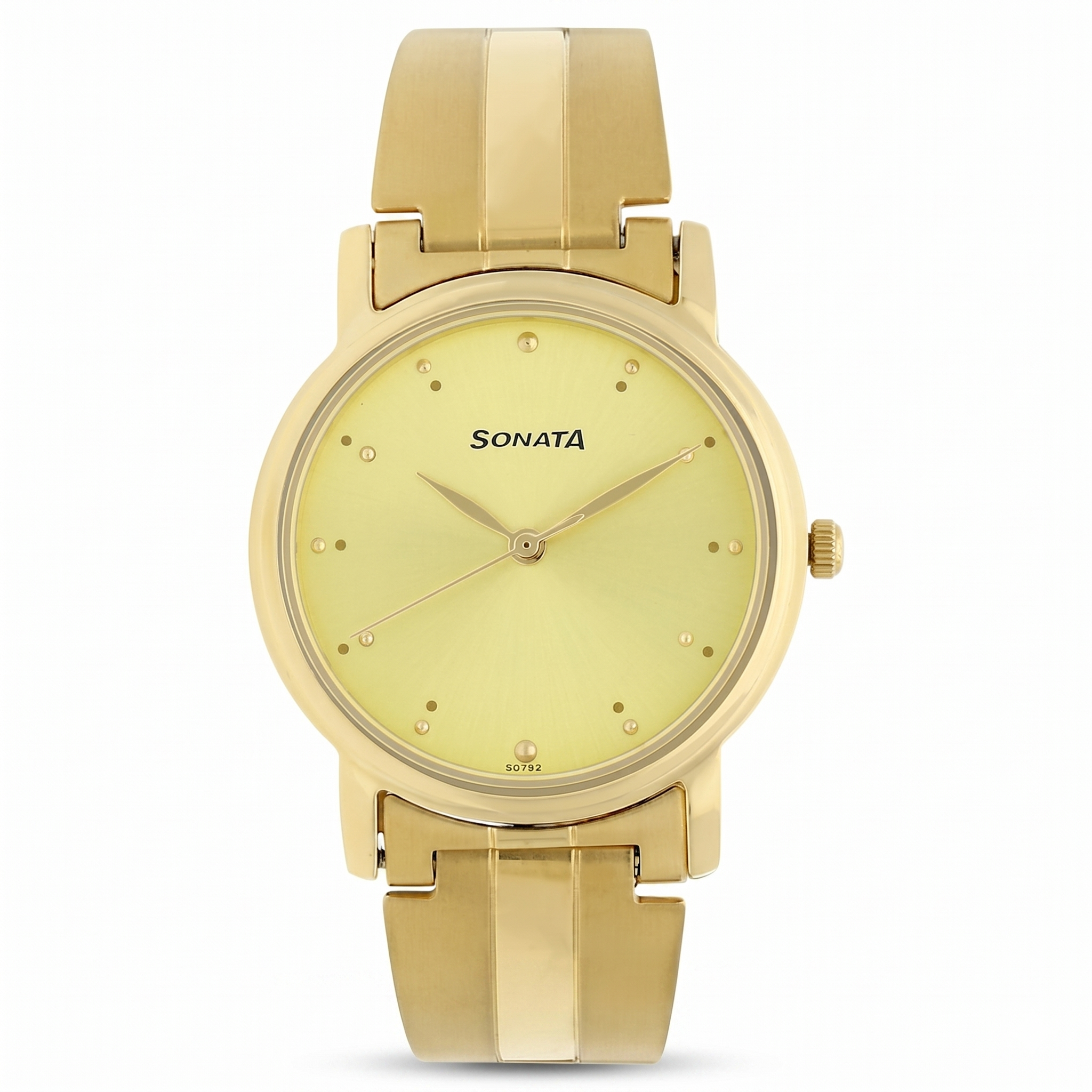 Sonata NP1013YM024 | Sonata Quartz Analog Champagne Dial Stainless Steel Strap Watch for Men