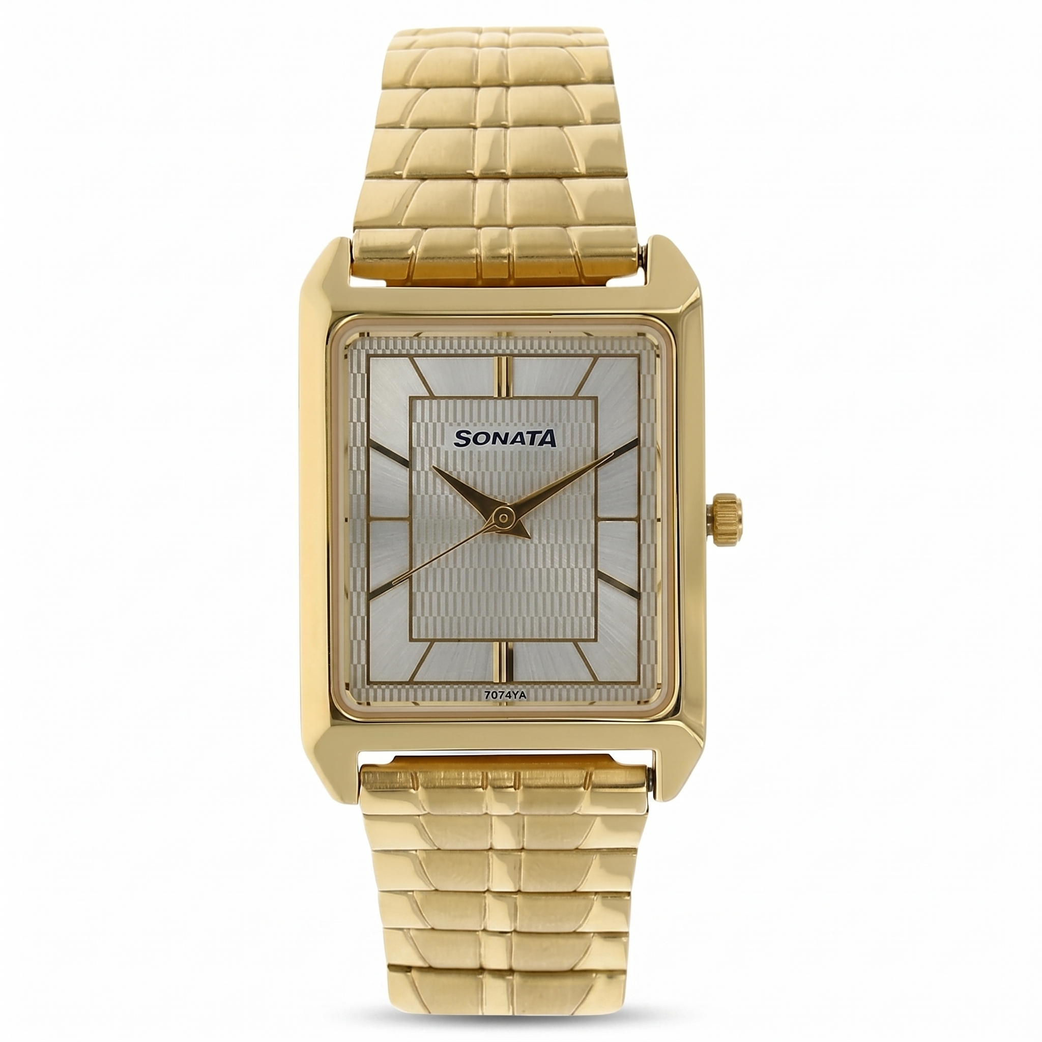 Sonata NN7007YM12 | Sonata Quartz Analog Silver Dial Metal Strap Watch for Men