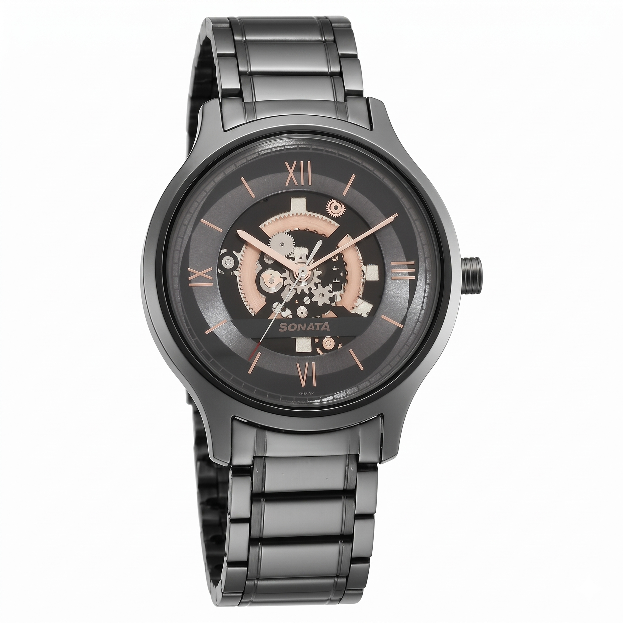 Sonata NS7140QM01 | Sonata Unveil Quartz Analog Grey Dial Stainless Steel Strap Watch for Men