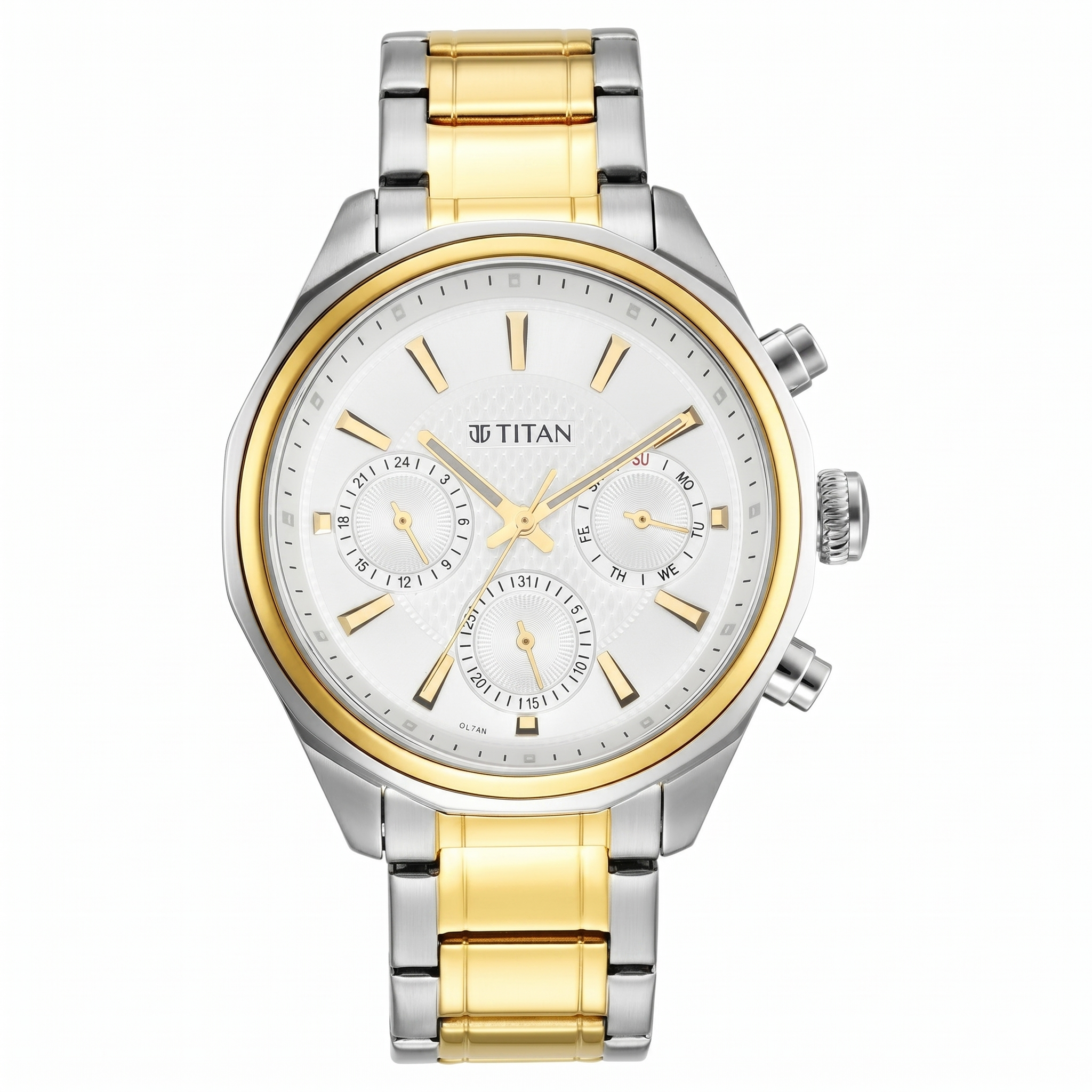 Titan 1829BM01 | Titan Regalia Opulent Multifunction Silver Dial Silver Stainless Steel Strap Watch For Men
