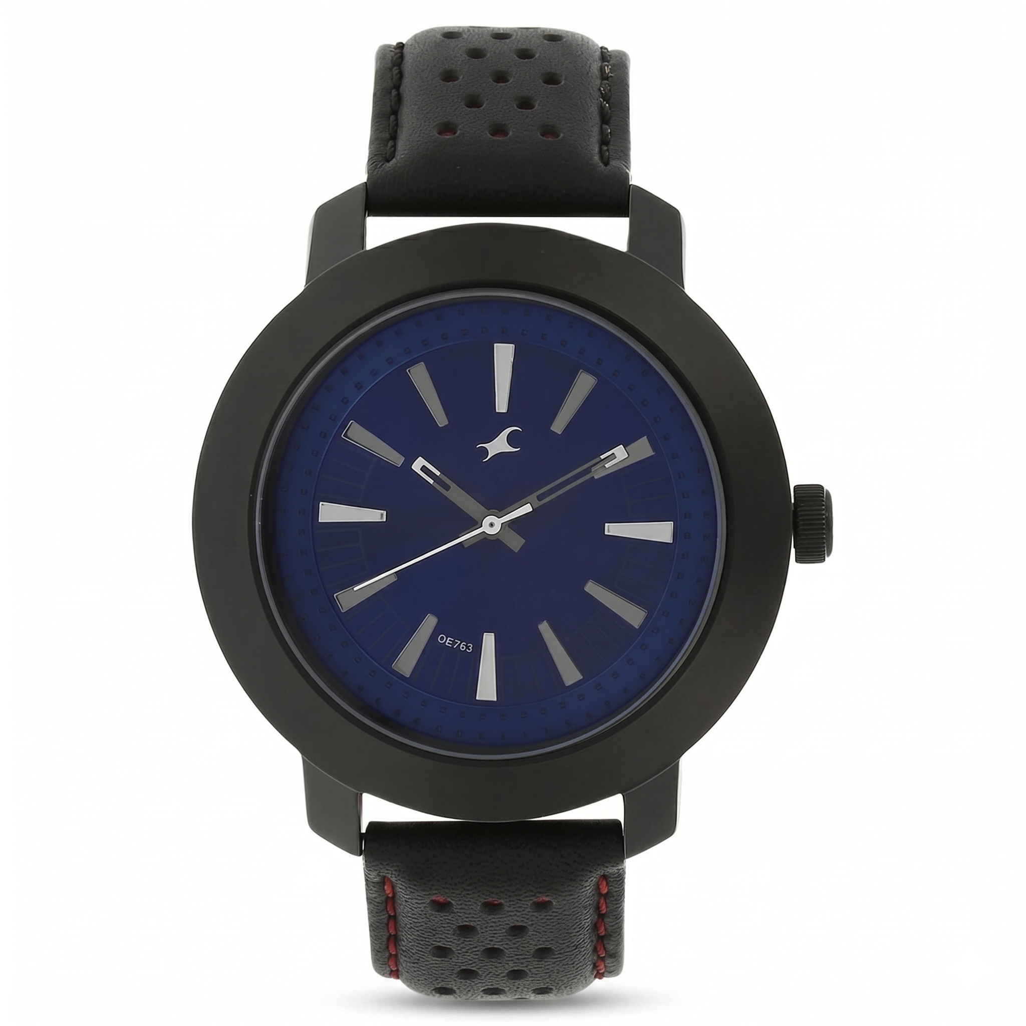 Fastrack NK3120NL01 | Fastrack Quartz Analog Blue Dial Leather Strap Watch for Guys