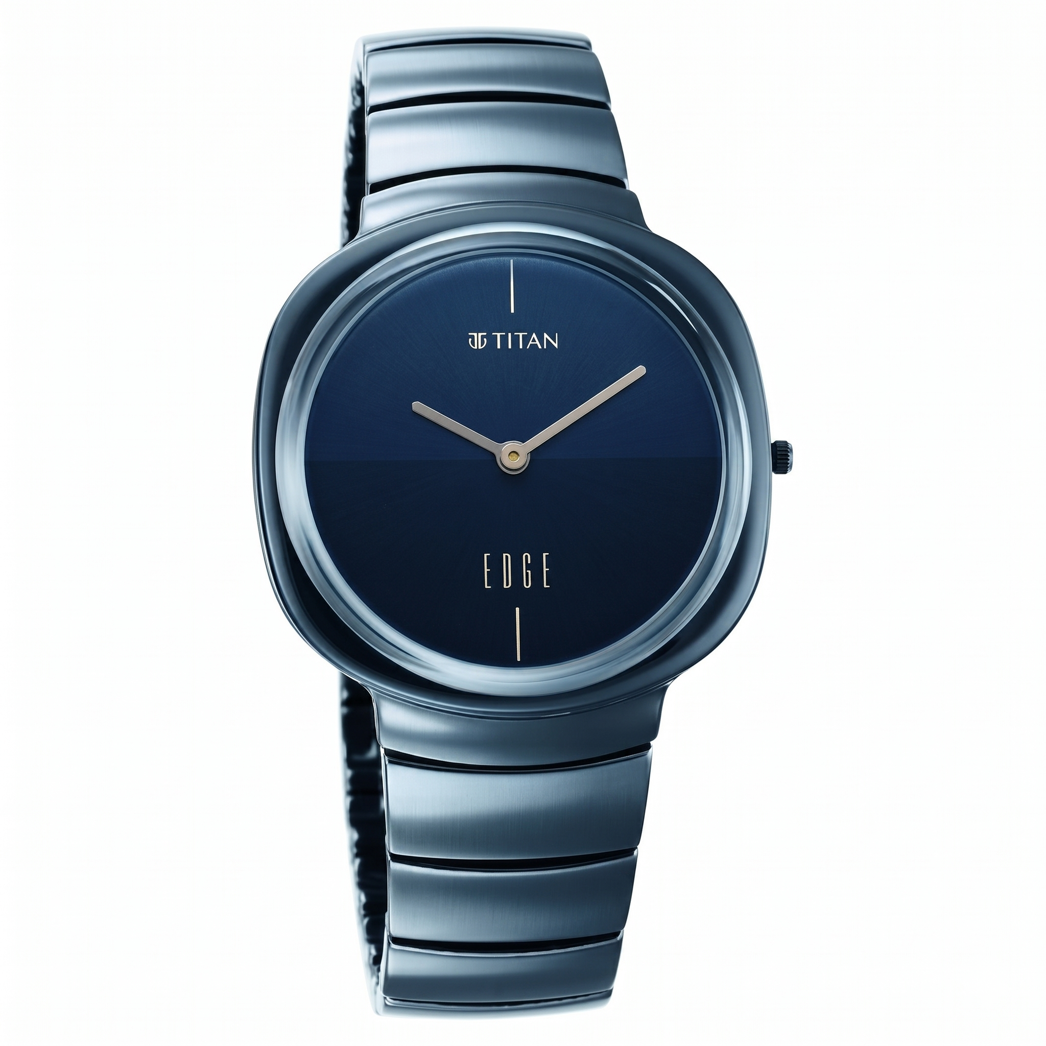 Titan 1841QC04 | Titan Edge Squircle Quartz in Atlantic Blue with Glossy Ceramic Unisex Watch