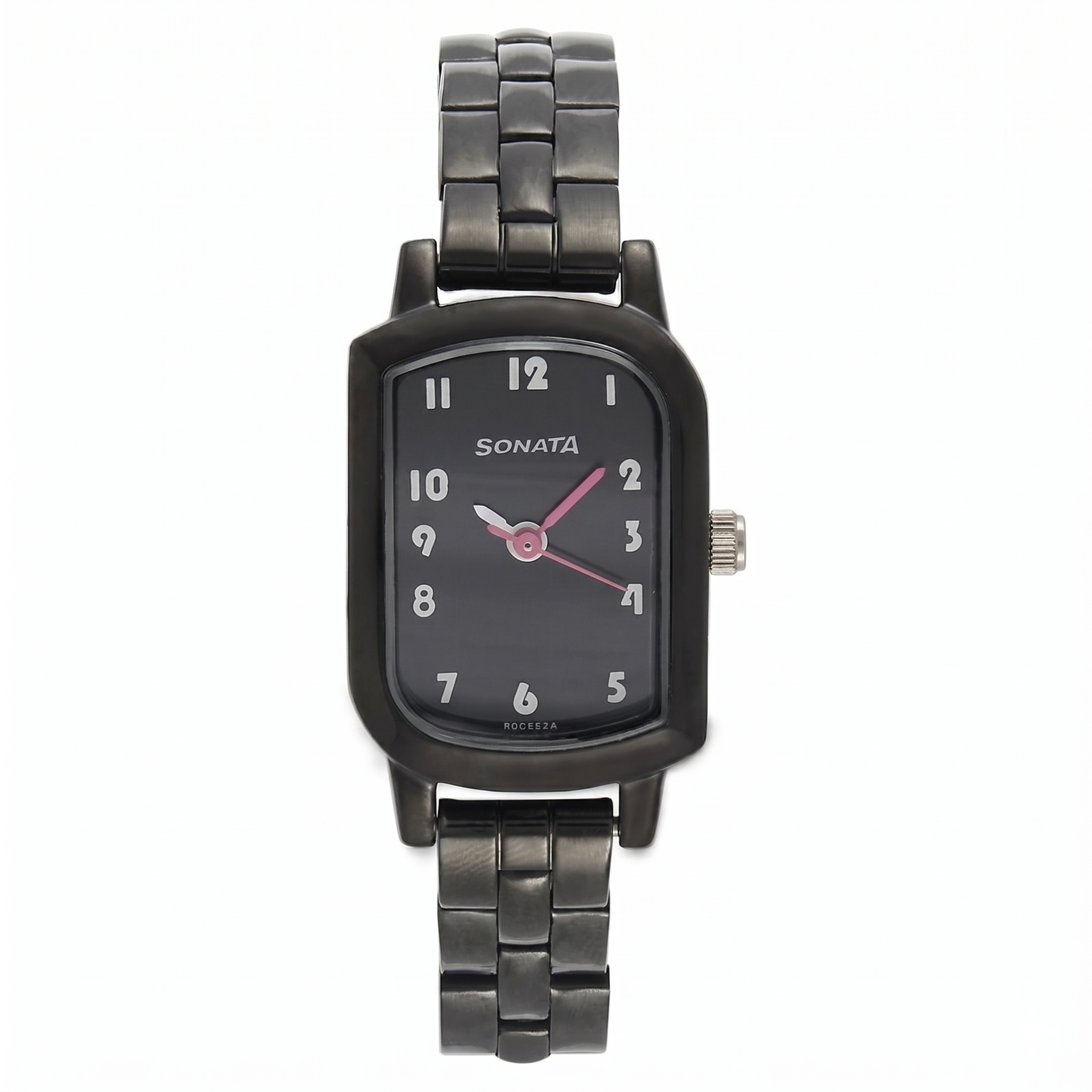 Sonata NL87001NM01 | Sonata Quartz Analog Black Dial Stainless Steel Strap Watch for Women