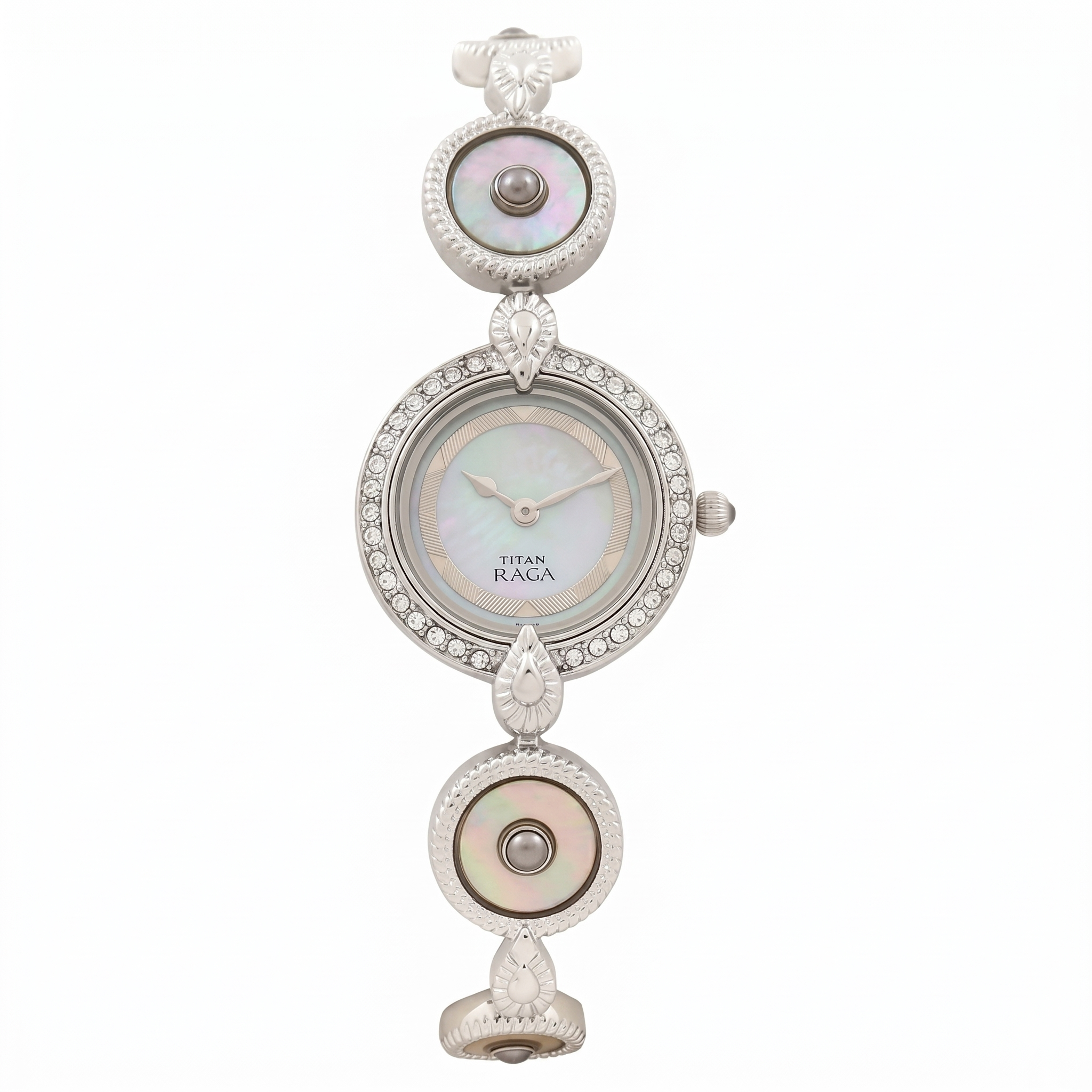 Titan 9903SM01 | Titan Quartz Analog Mother of Pearl Dial Stainless Steel Strap Watch for Women