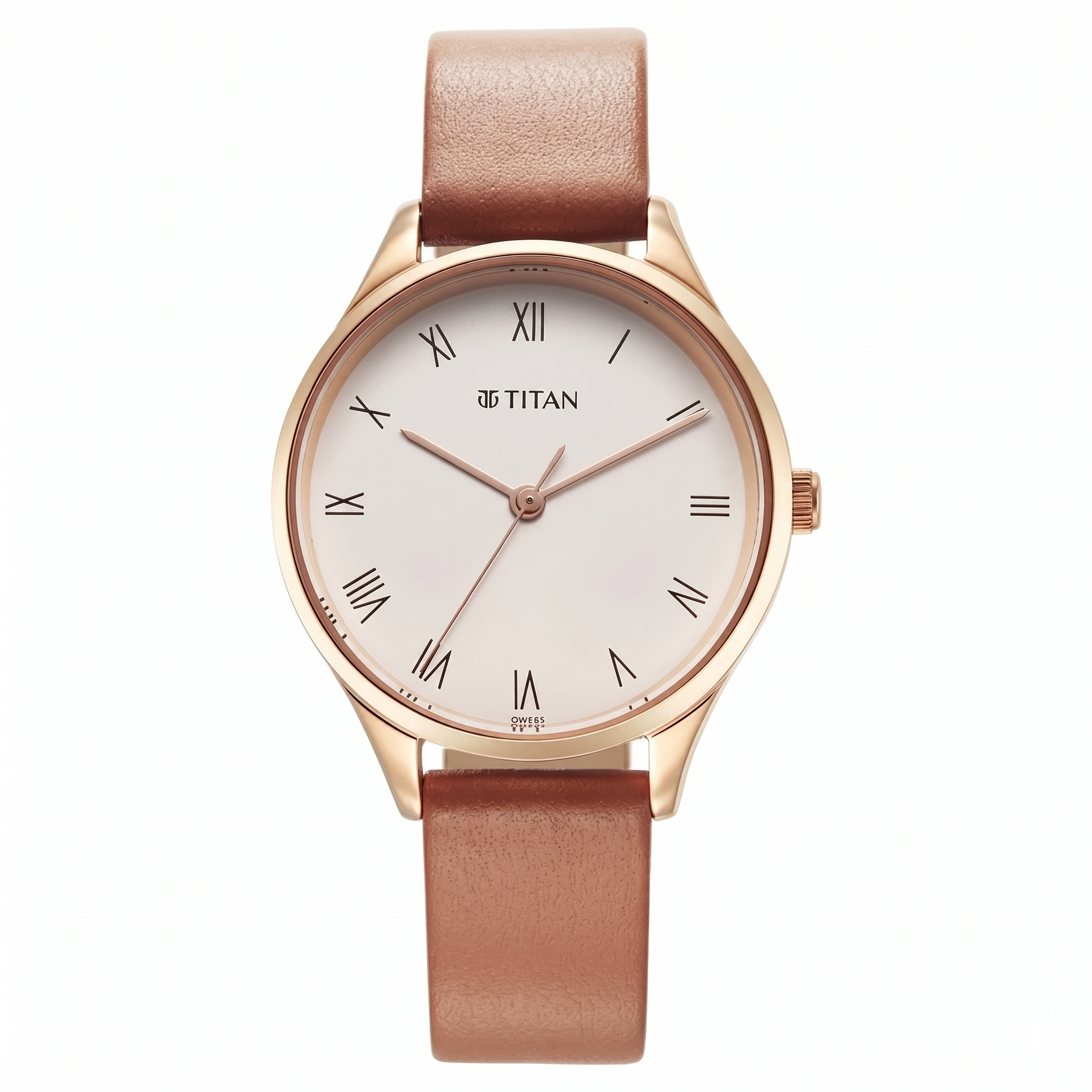 Titan 2649WL04 | Titan Workwear White Dial Leather Strap Watch for Women